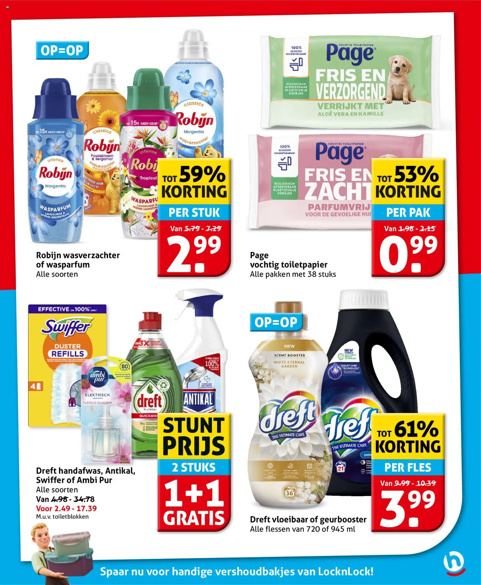 {H1} | Pagina: 23 | Producten: Wasverzachter, Robijn, Ostyalap, Geur