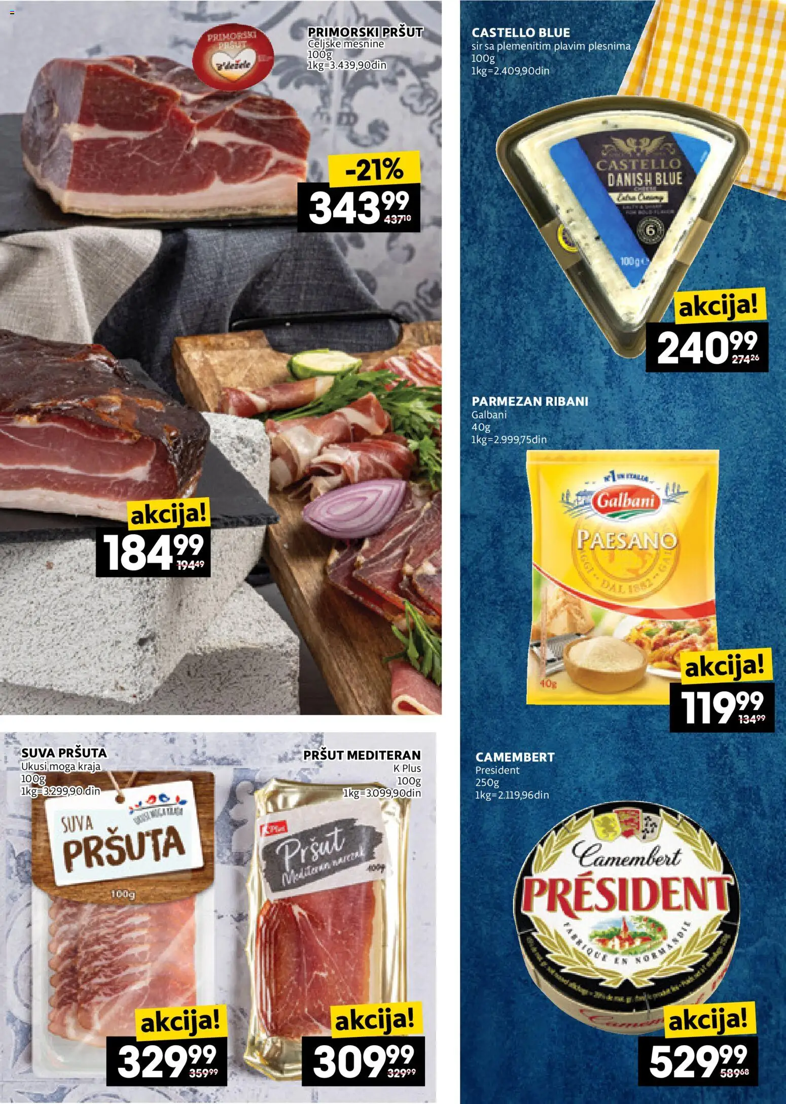 Idea katalog - važi od 23.10.2025 | Strana: 9 | Proizvode: Pršut, Sir, Parmezan