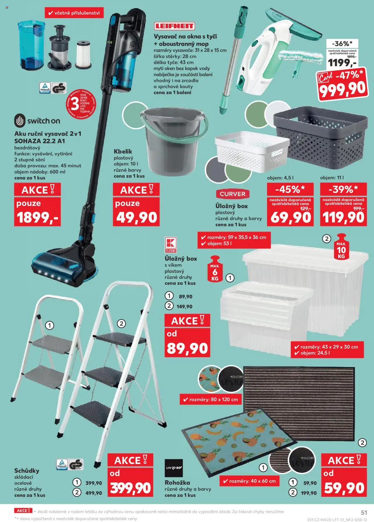Kaufland leták - Ostrava od 04.06.2025 | Strana: 51 | Produkty: Mop, Vysavač, Mop leifheit, Vysavače