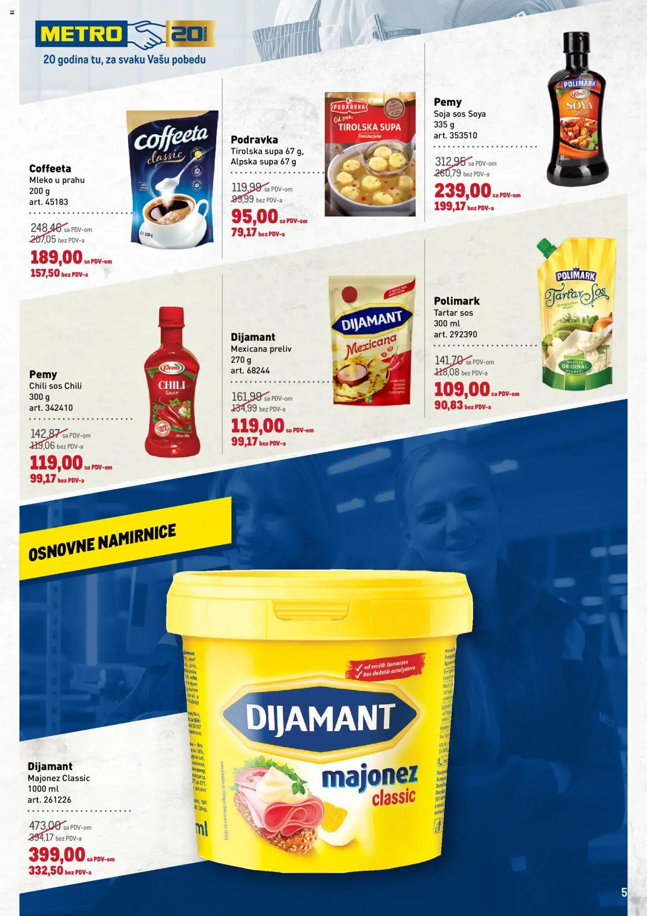 Metro katalog - važi od 16.10.2025 | Strana: 5 | Proizvode: Majonez, Senf, Mleko u prahu, Soja sos