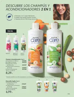 Vista previa Catálogo AVON campaña 11 Black Friday válido desde el 01.11.2025 | Página: 193 | Productos: Champú, Manteca, Aceite, Αποφλοιωτής σκόρδου