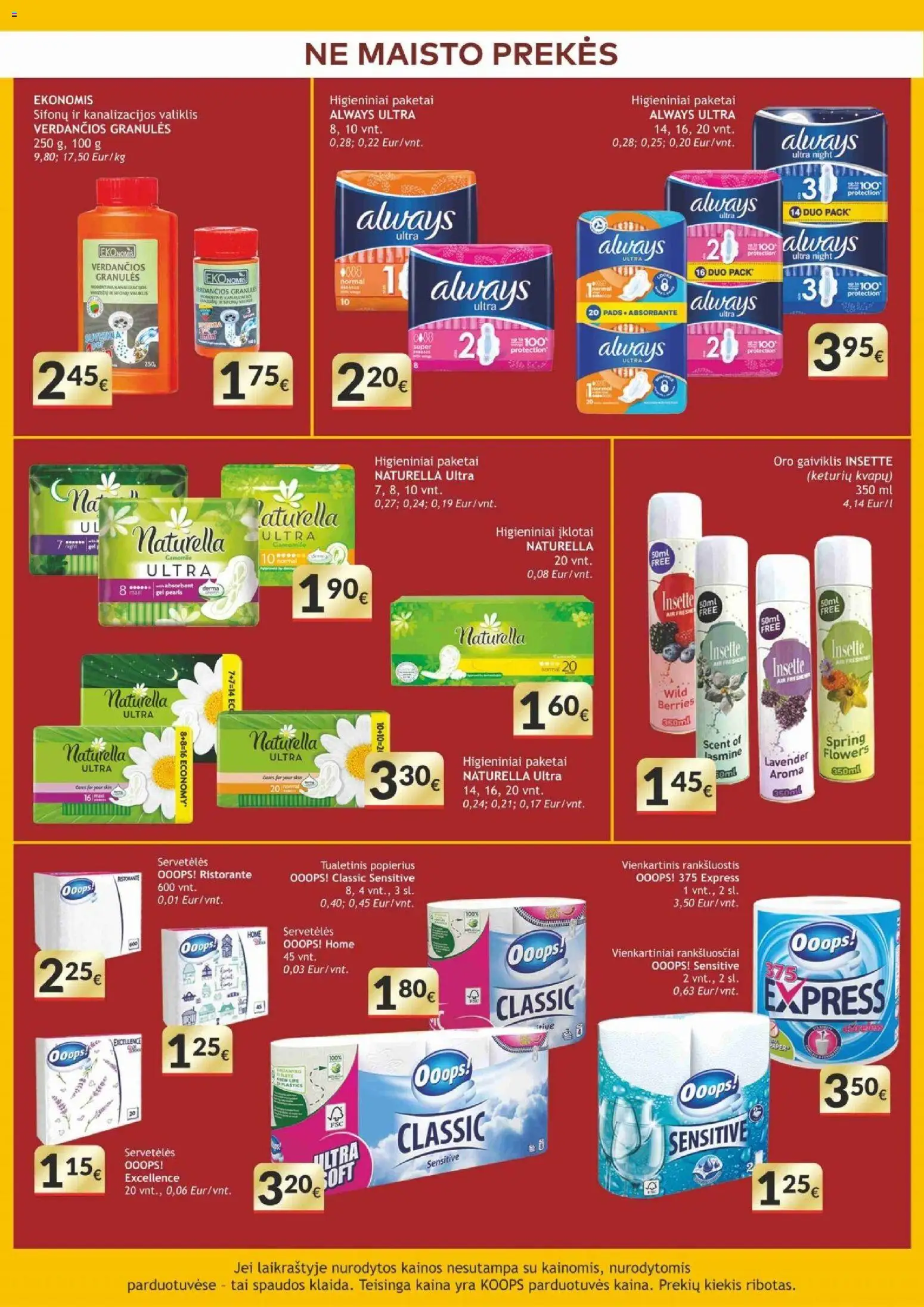 Koops akcijos nuo 20.04.2026 | Puslapis: 20 | Prekių: Rankšluostis, Tualetinis popierius