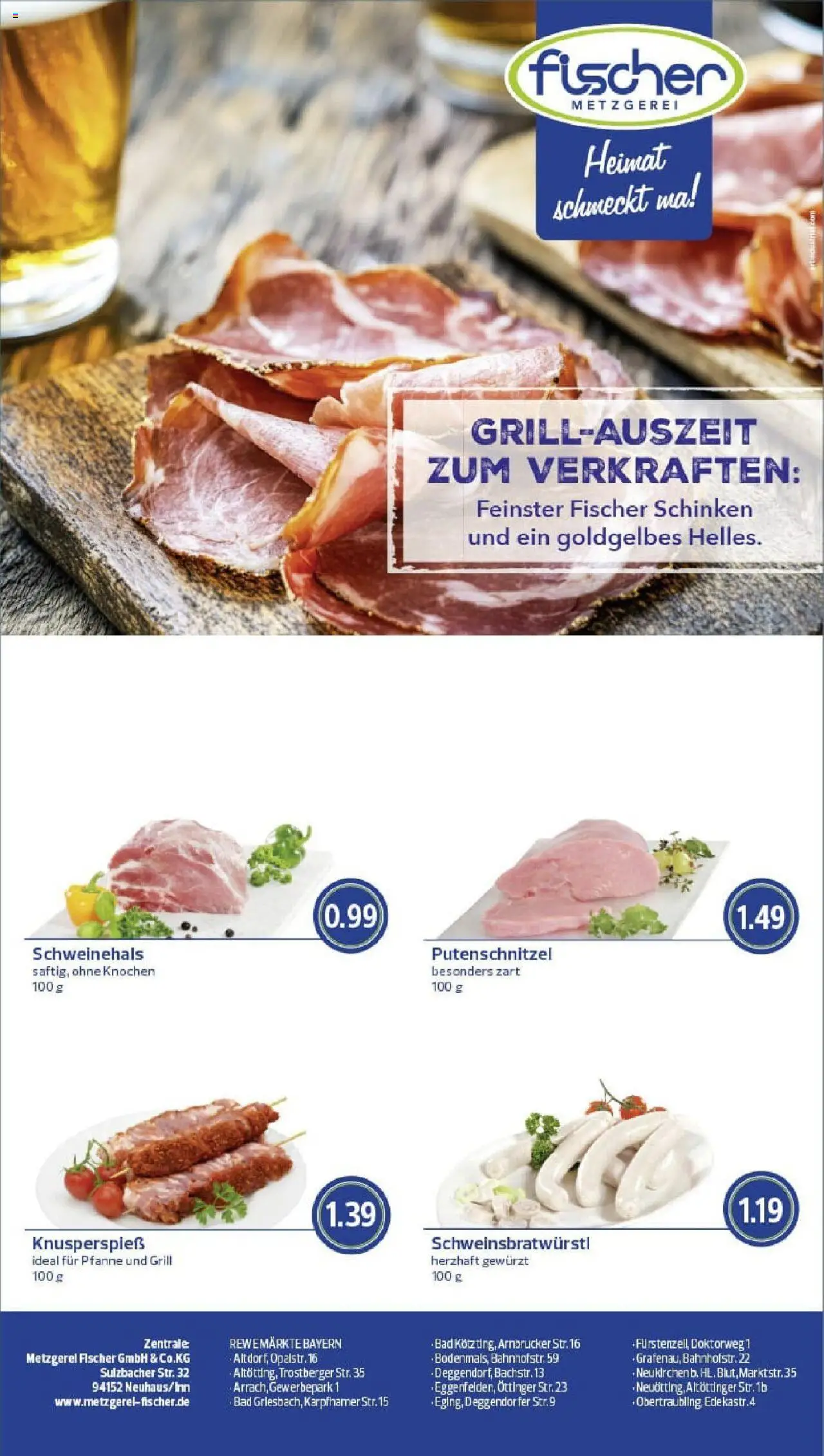 Rewe prospekt Wernberg / Köblitz	 - gültig ab dem 13.07.2025 | Seite: 8 | Produkte: Grill, Bad, Putenschnitzel, Schinken