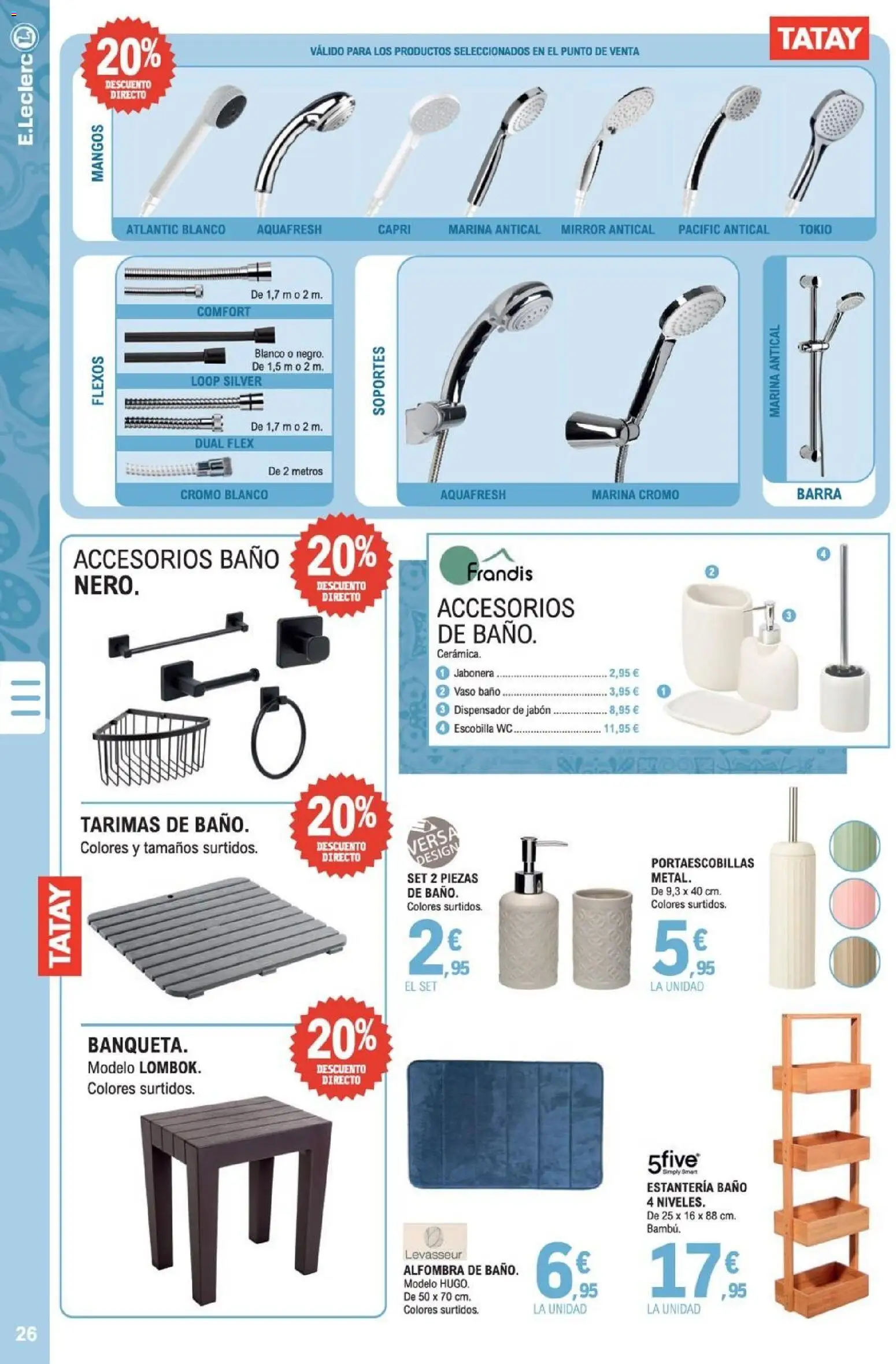 E.Leclerc folleto │ válido desde el 07.01.2026 | Página: 26 | Productos: Dispensador de jabón, Dispensador, Baño, Alfombra