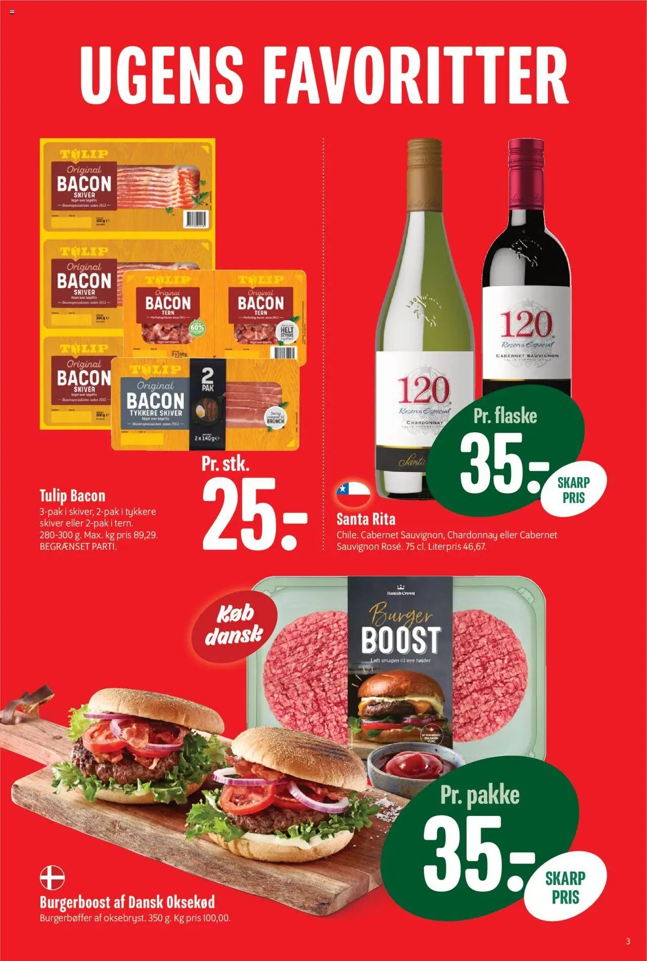 Min Købmand tilbudsavis – gyldig fra 10.10.2025 | Side: 3 | Produkter: Oksekød, Bacon