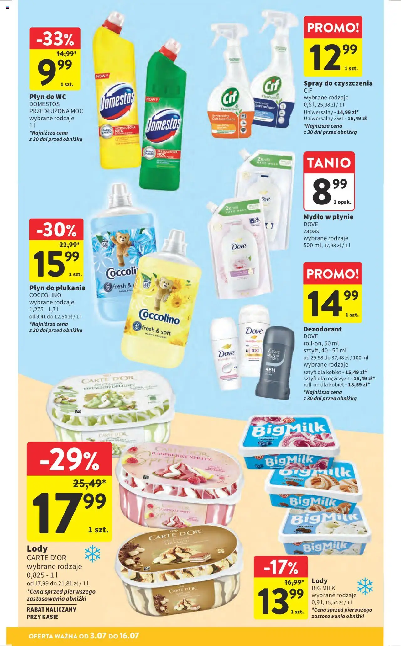 Intermarche Gazetka od 03.07.2025 | Strona: 36 | Produkty: Mydło w płynie, Coccolino, Big Milk, Dezodorant