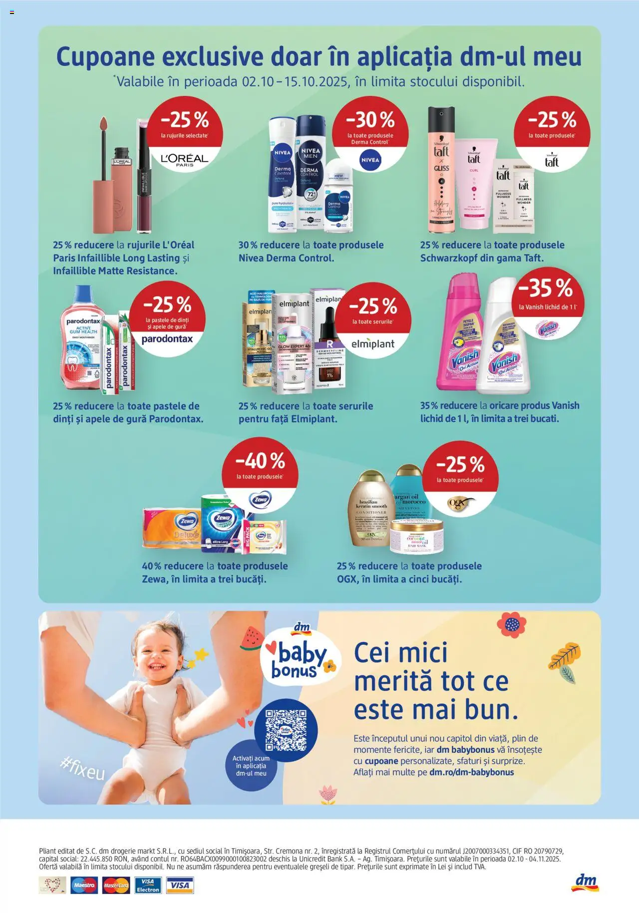 Noul catalog DM drogeriemarkt – valabil de la 02.10.2025 | Pagină: 24 | Produse: Serum, Mici, Çelik Mama ve Su Kabı