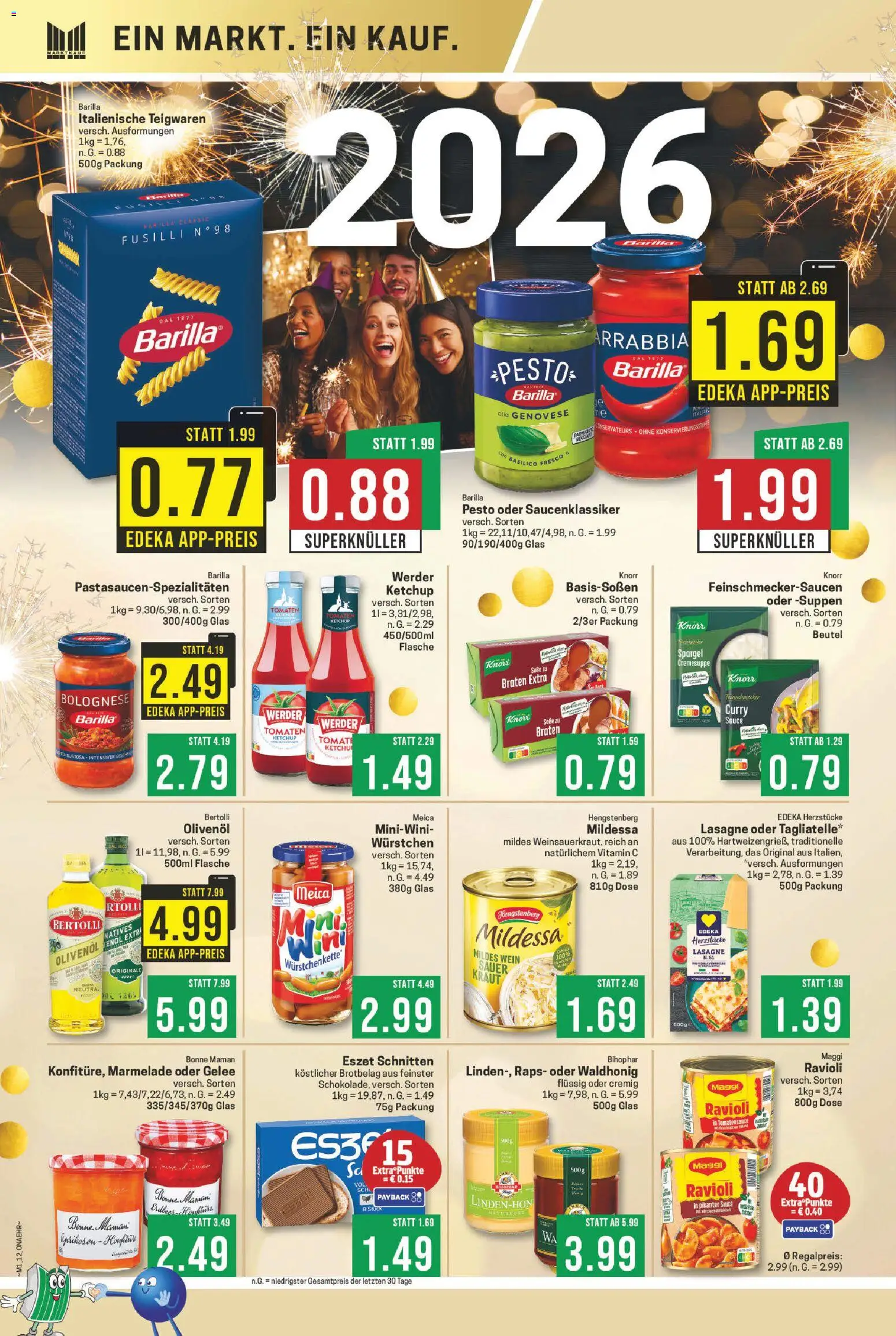 Marktkauf Prospekt 	 – gültig ab 29.12.2025 | Seite: 12 | Produkte: Barilla pesto, Tomaten, Kraut, Bonne maman