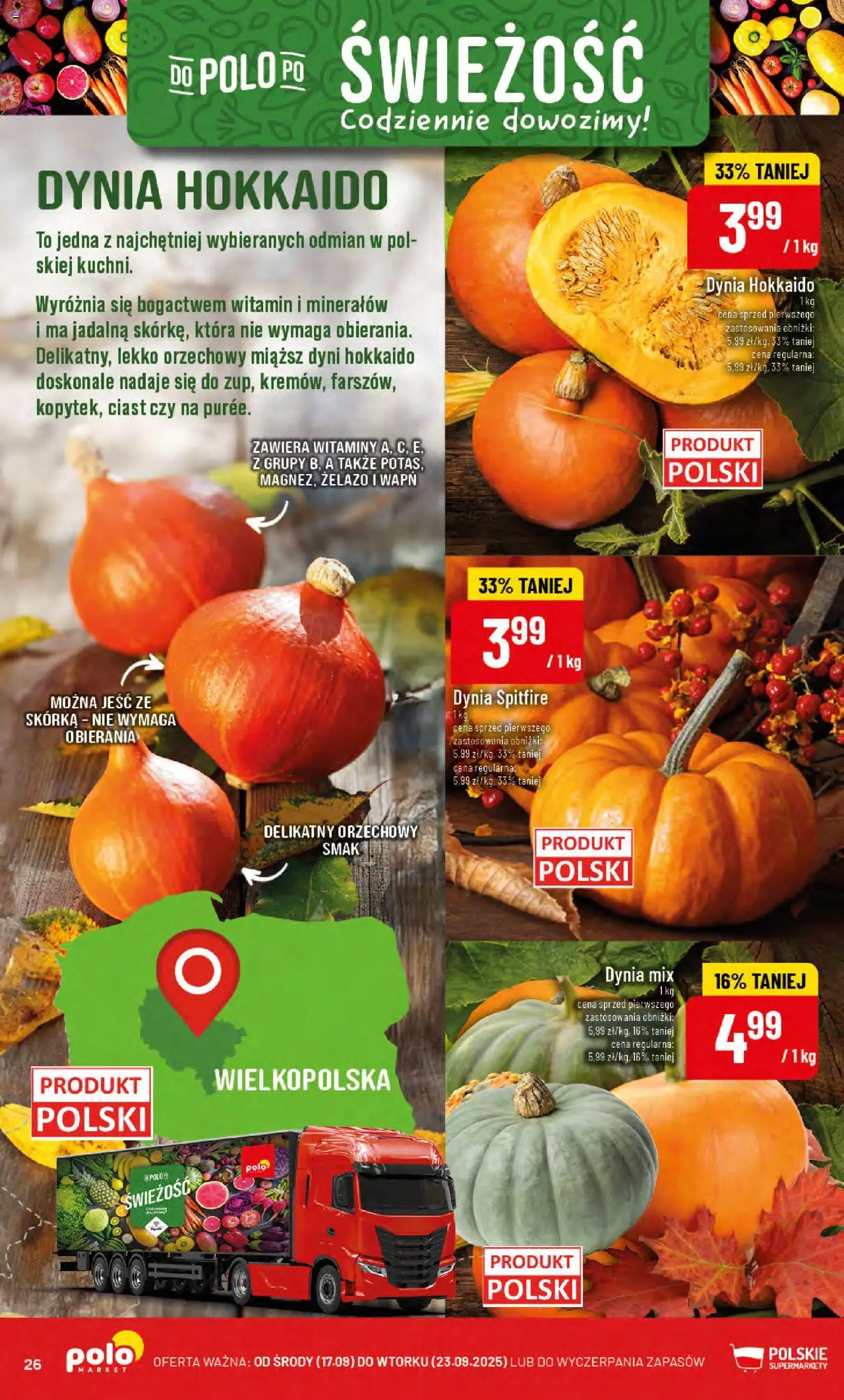 POLOmarket Gazetka od 17.09.2025 | Strona: 26 | Produkty: Dynia, Żelazo
