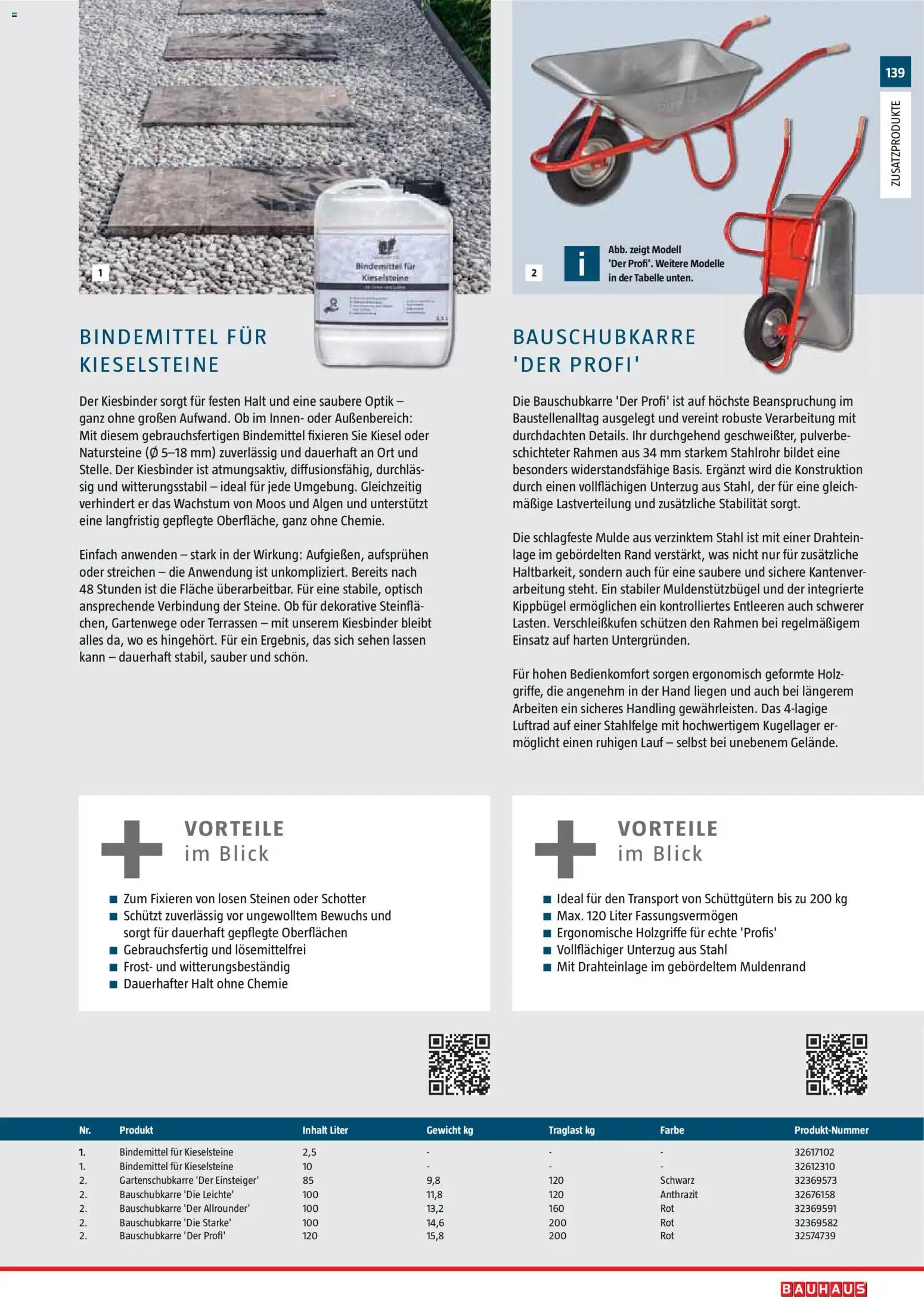 Bauhaus Gartenbaumaterialien 2026 – gültig ab 02.03.2026 | Seite: 139 | Produkte: Gewicht