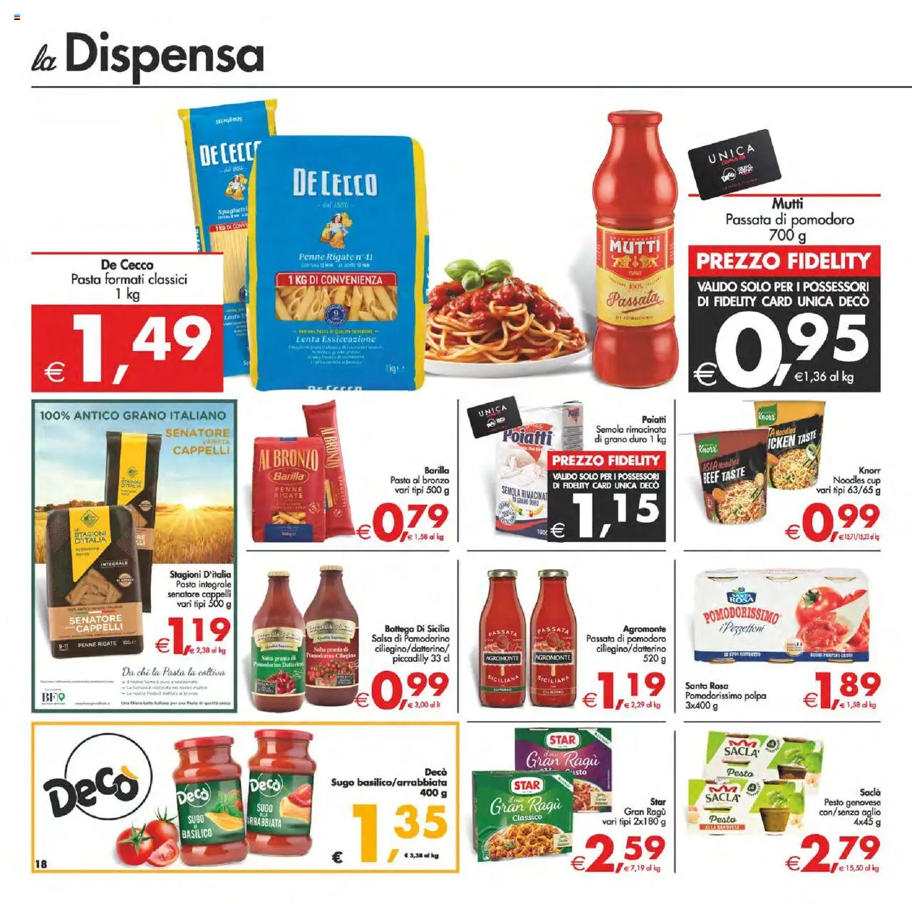 Volantino Decò del 22.08.2025 | Pagina: 21 | Prodotti: Aglio, Pesto, Ragú, Penne