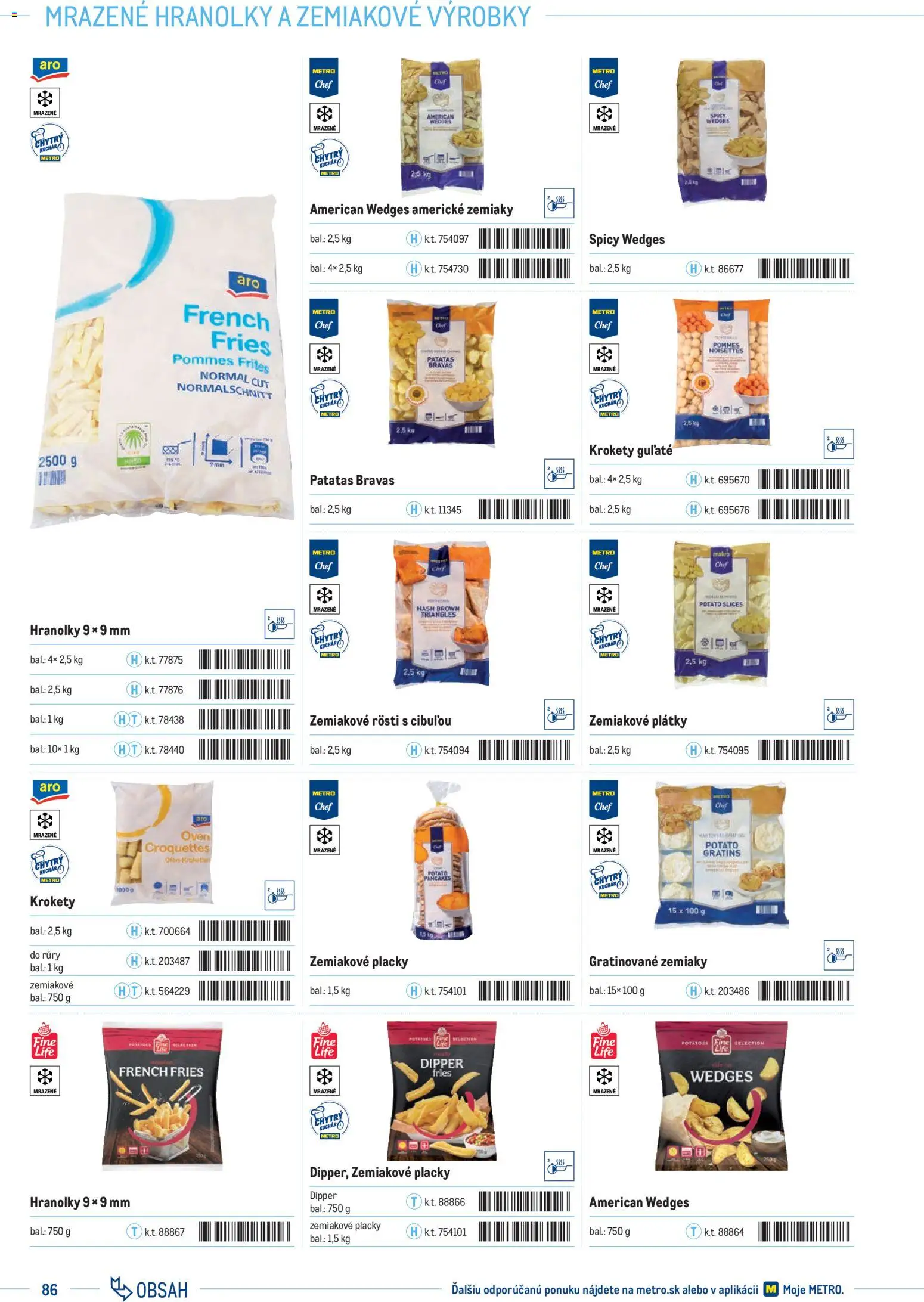 Nové Metro akcie – leták je platný od 01.01.2025 | Strana: 86 | Produkty: Zemiaky