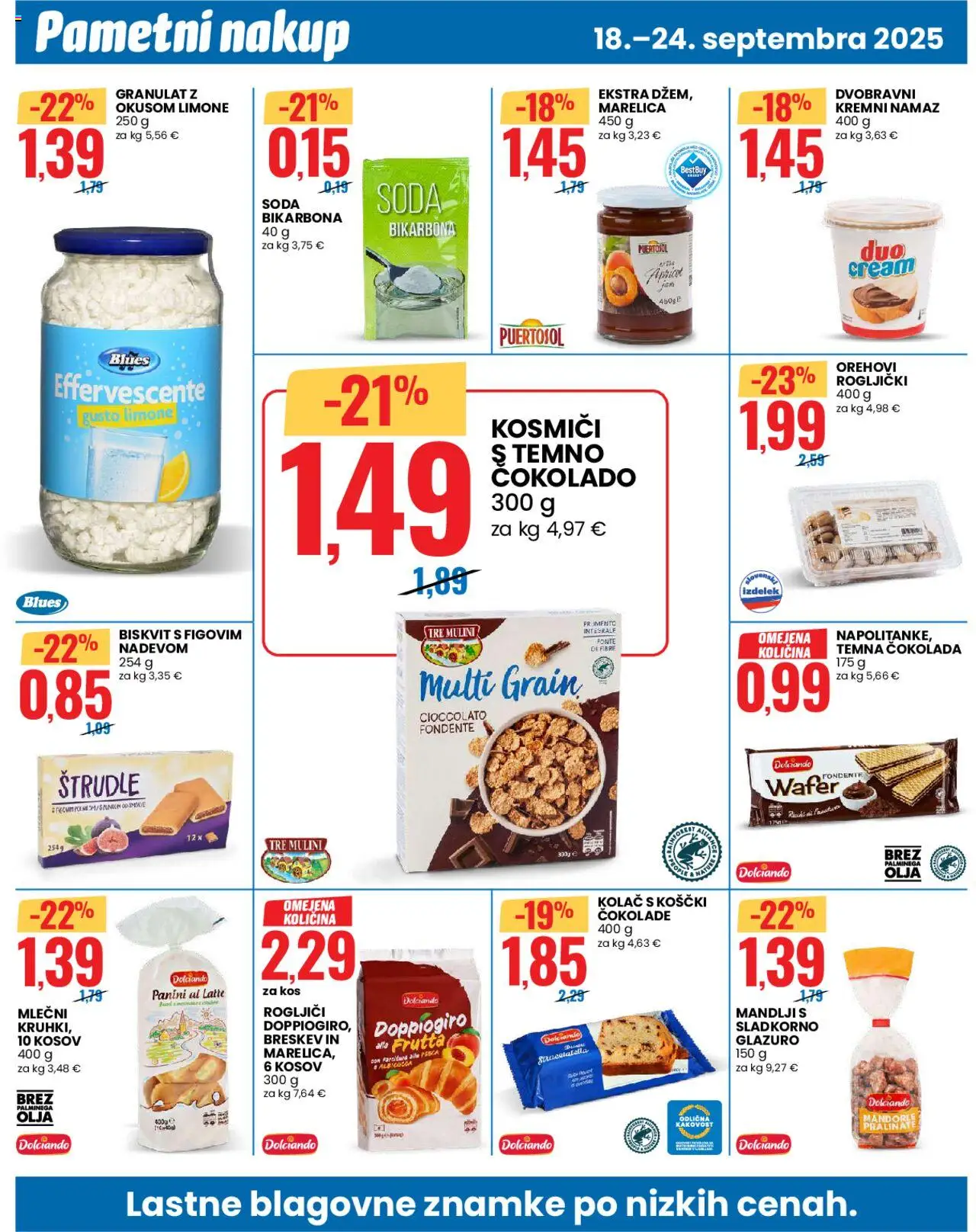 Novi Eurospin katalog ponudbe – veljaven od 18.09.2025 | Stran: 8 | Izdelki: Namaz, Kos, Cokolada, Kosmici