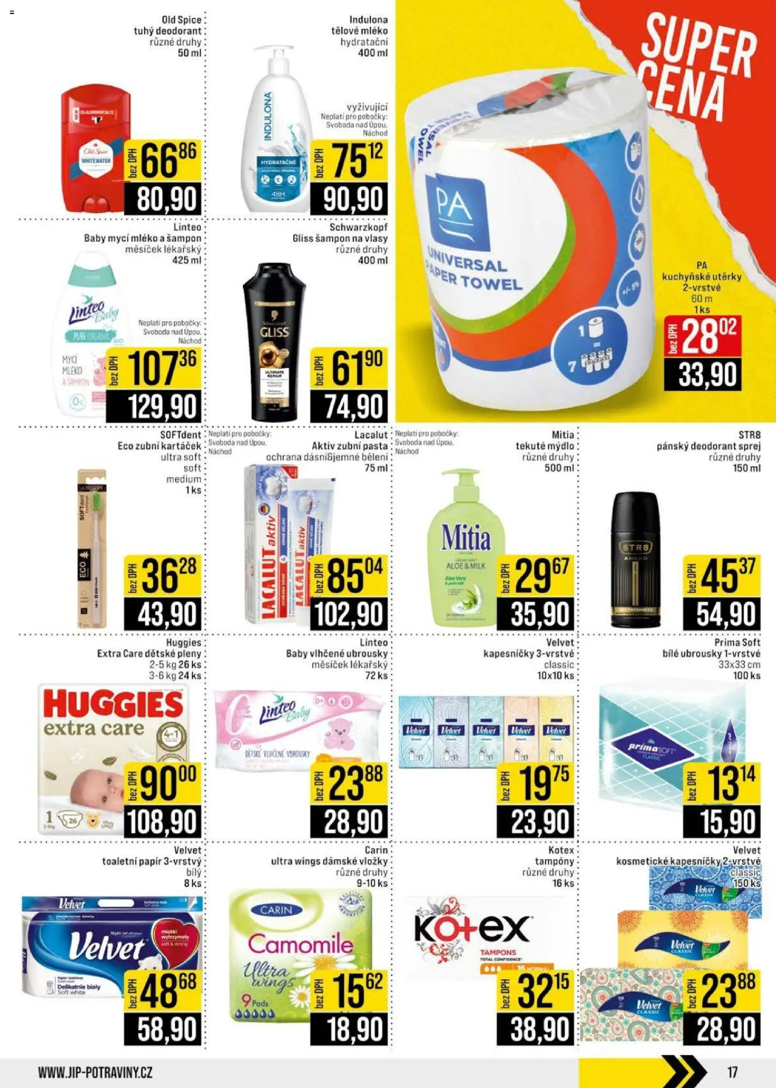 Jip leták - Cash & Carry od 01.04.2026 | Strana: 17 | Produkty: Zubní pasta, Zubní kartáček, Aloe vera, Šampon