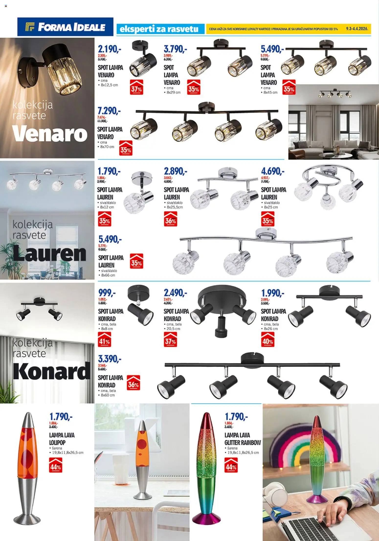 Forma Ideale katalog - važi od 09.03.2026 | Strana: 4 | Proizvode: Lampa