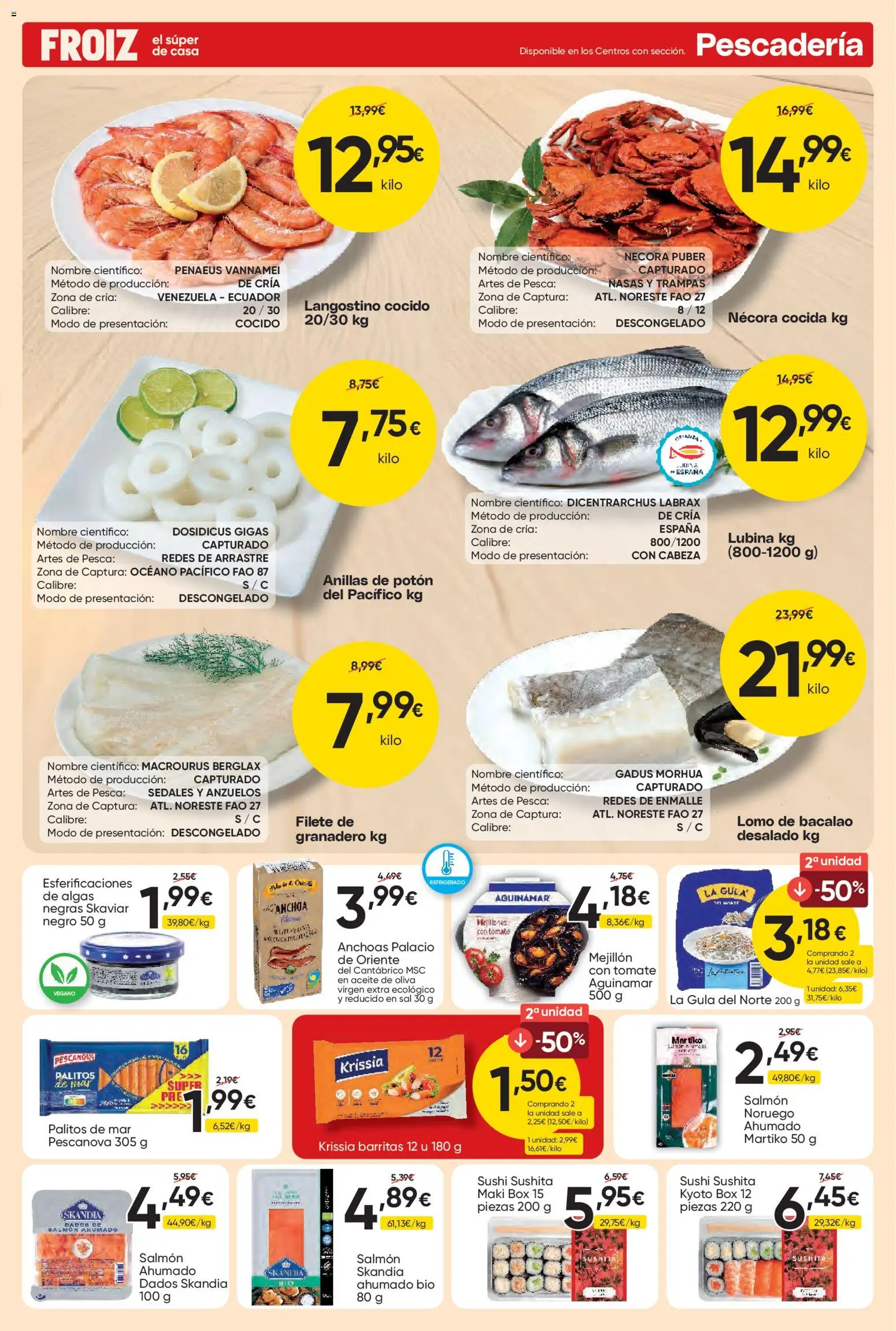 Froiz folleto │ válido desde el 25.03.2026 | Página: 5 | Productos: Aceite de oliva, Filete, Σιδερώστρα, Langostino