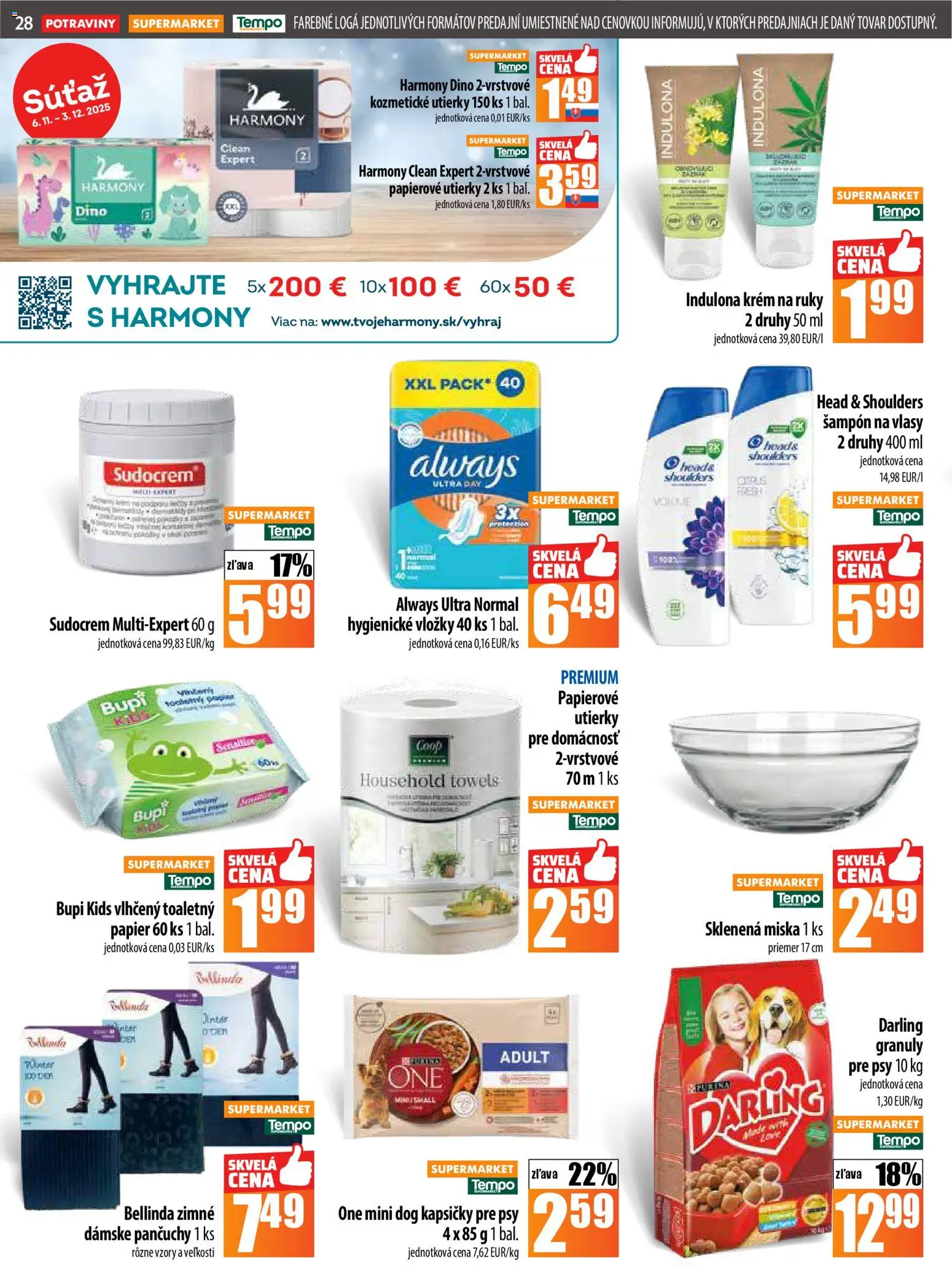 Nové COOP Jednota akcie – leták je platný od 13.11.2025 | Strana: 28 | Produkty: Krém na ruky, Sudocrem, Krém, Head & Shoulders