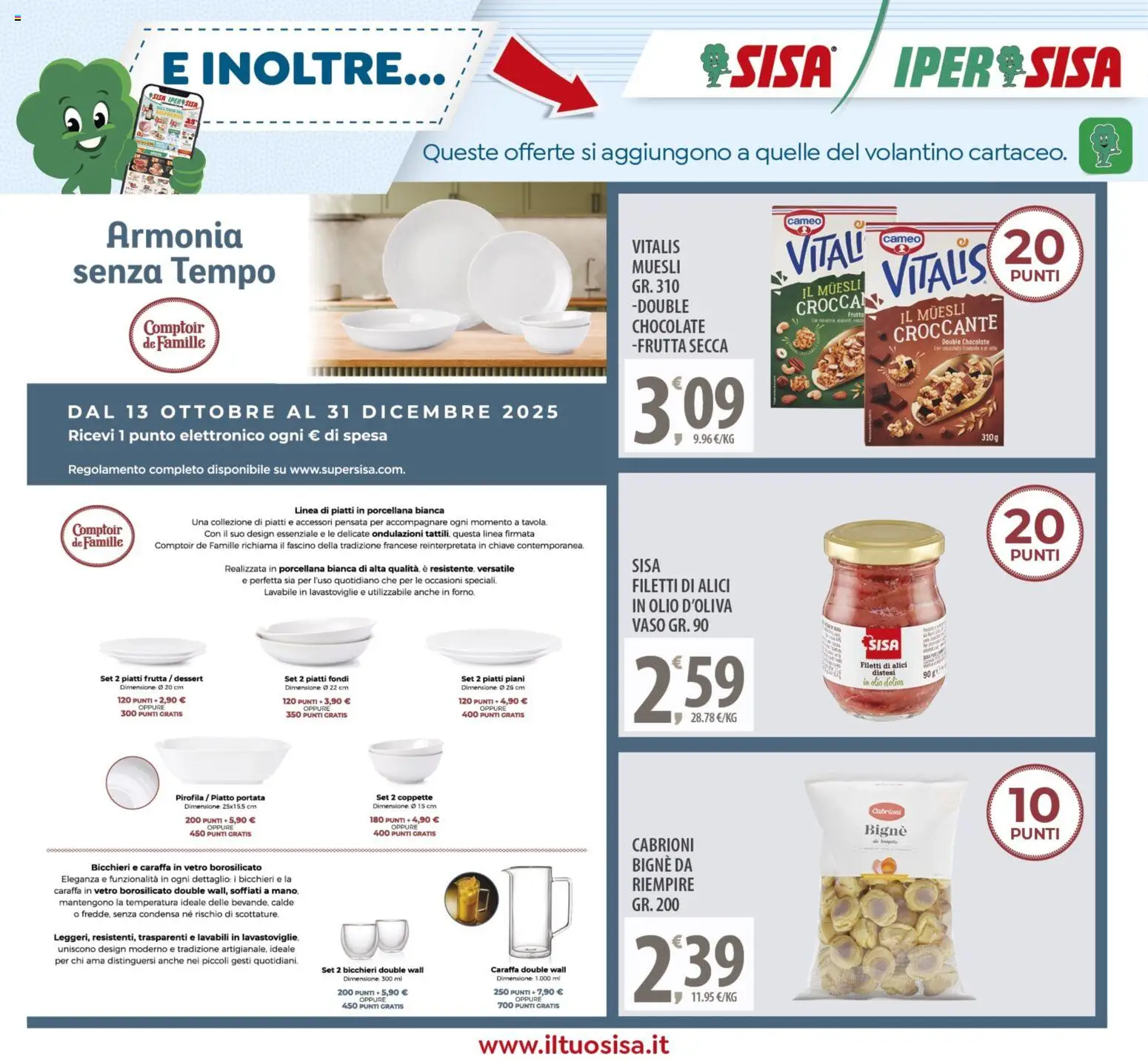 Volantino SISA del 24.10.2025 | Pagina: 25 | Prodotti: Caraffa, Olio, Lavastoviglie, Vaso