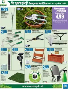 Eurospin katalog akcije – veljaven od 16.04.2026 | Stran: 15 | Izdelki: Solarna svetilka, Orodje, Svetilka, Barva