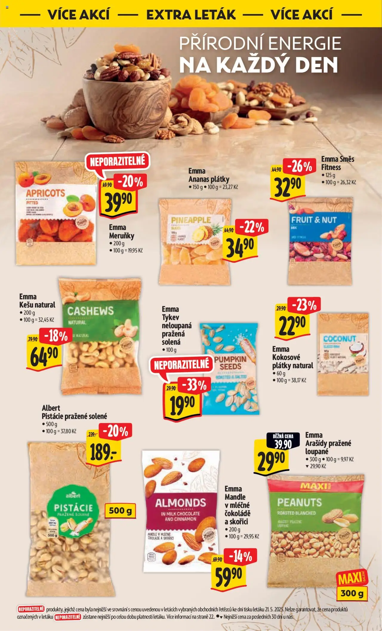 Albert leták - Hypermarket od 28.05.2025 | Strana: 40 | Produkty: Kešu, Ananas, Arašídy, Mandle