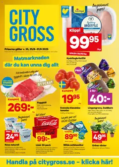 City Gross - erbjudanden - Förhandsvisning av reklamblad från butik City Gross aktuell från 25.08.2025