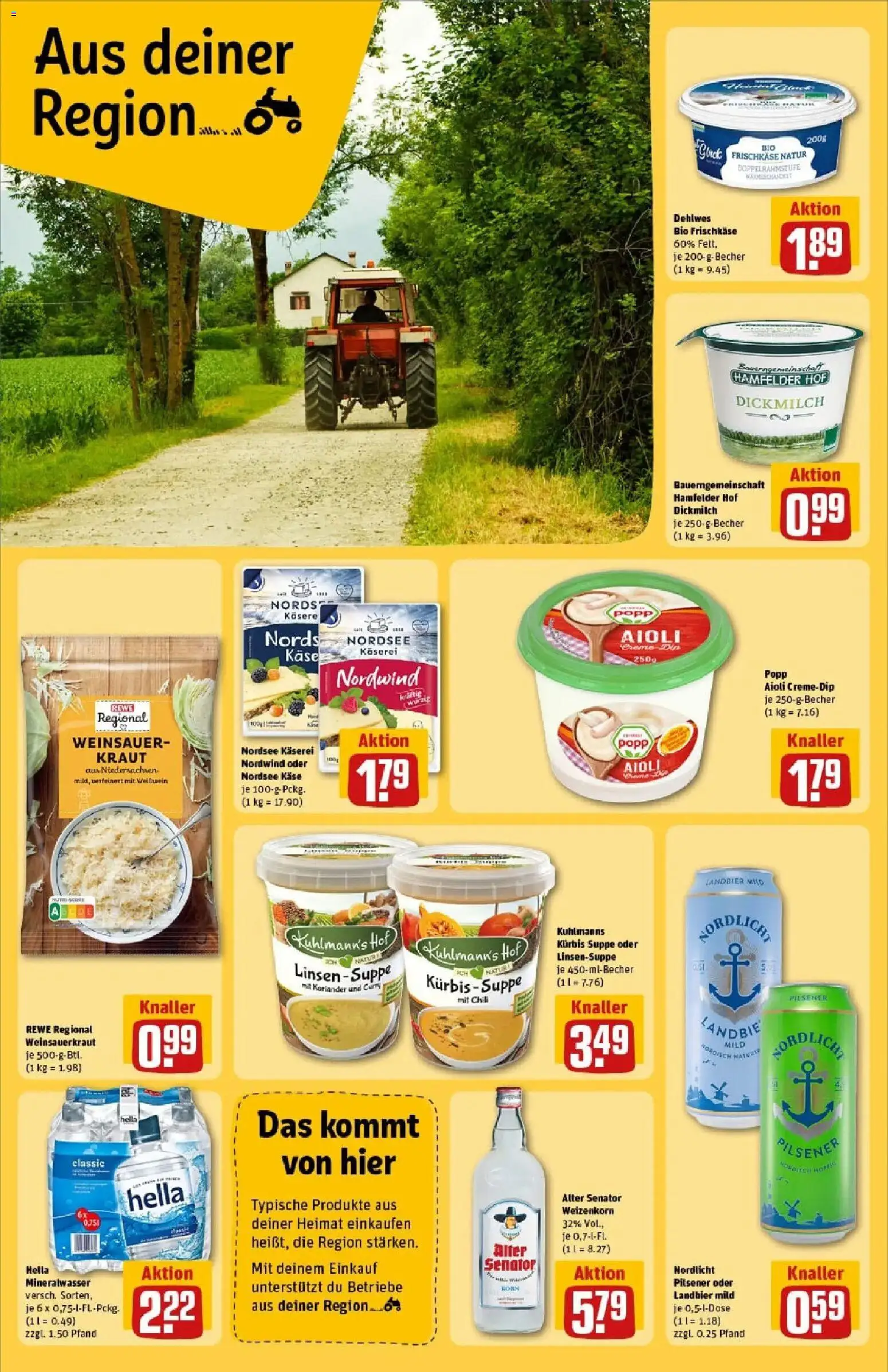 Rewe prospekt Bad Zwischenahn	 – gültig ab 26.01.2026 | Seite: 26 | Produkte: Käse, Bier, Mineralwasser, Kraut