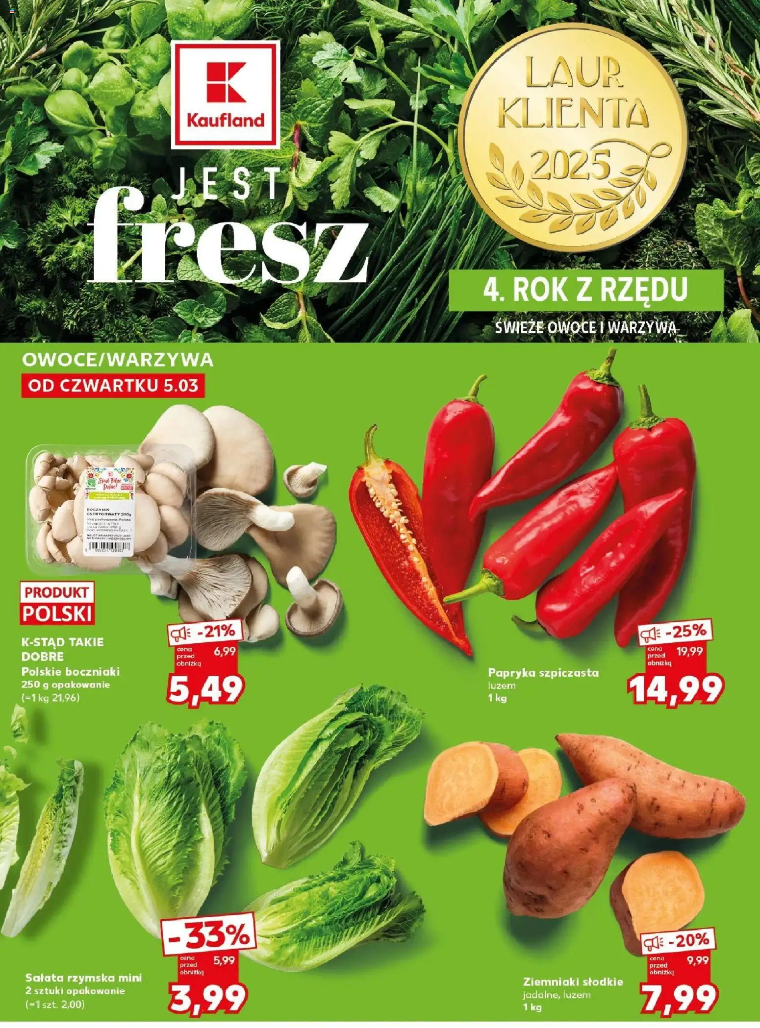 Kaufland gazetka - Mocny start od 09.03.2026 | Strona: 10 | Produkty: Papryka, Ziemniaki, Warzywa, Owoce