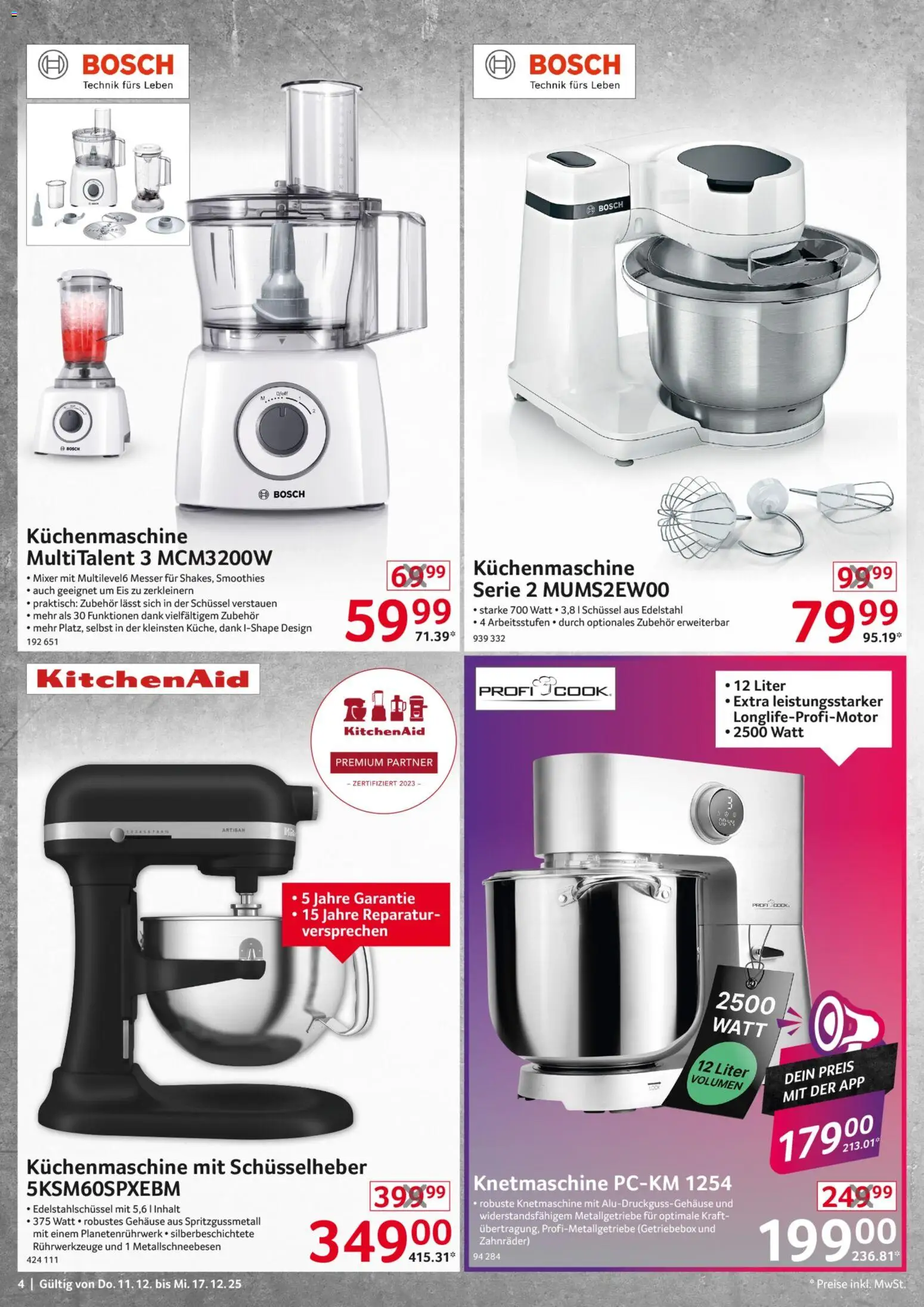 Selgros  Non Food – gültig ab 11.12.2025 | Seite: 4 | Produkte: Bosch, Mixer, Eis