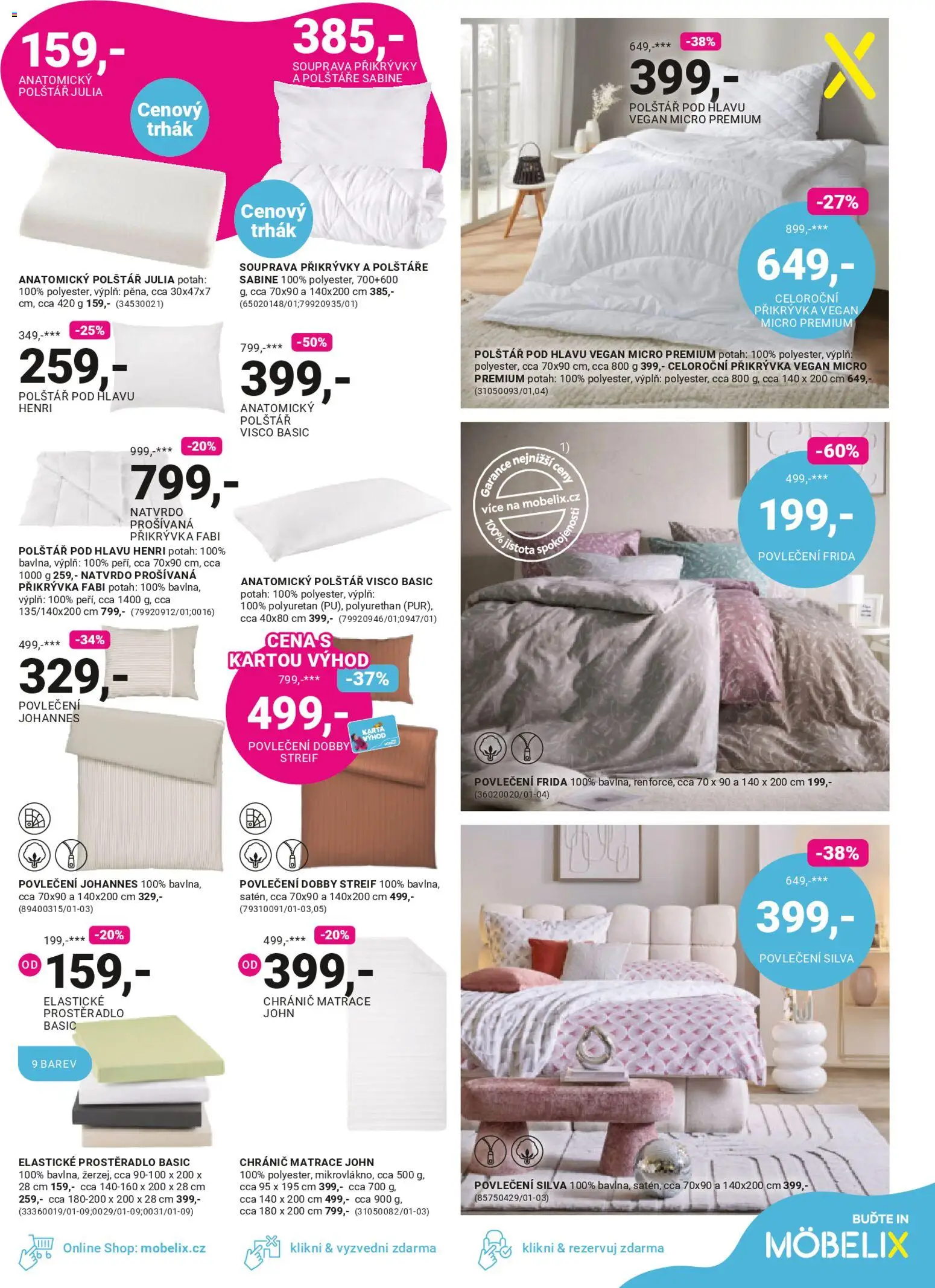 Möbelix leták od 09.03.2026 | Strana: 13 | Produkty: Vegan, Matrace, Polštář, Prostěradlo