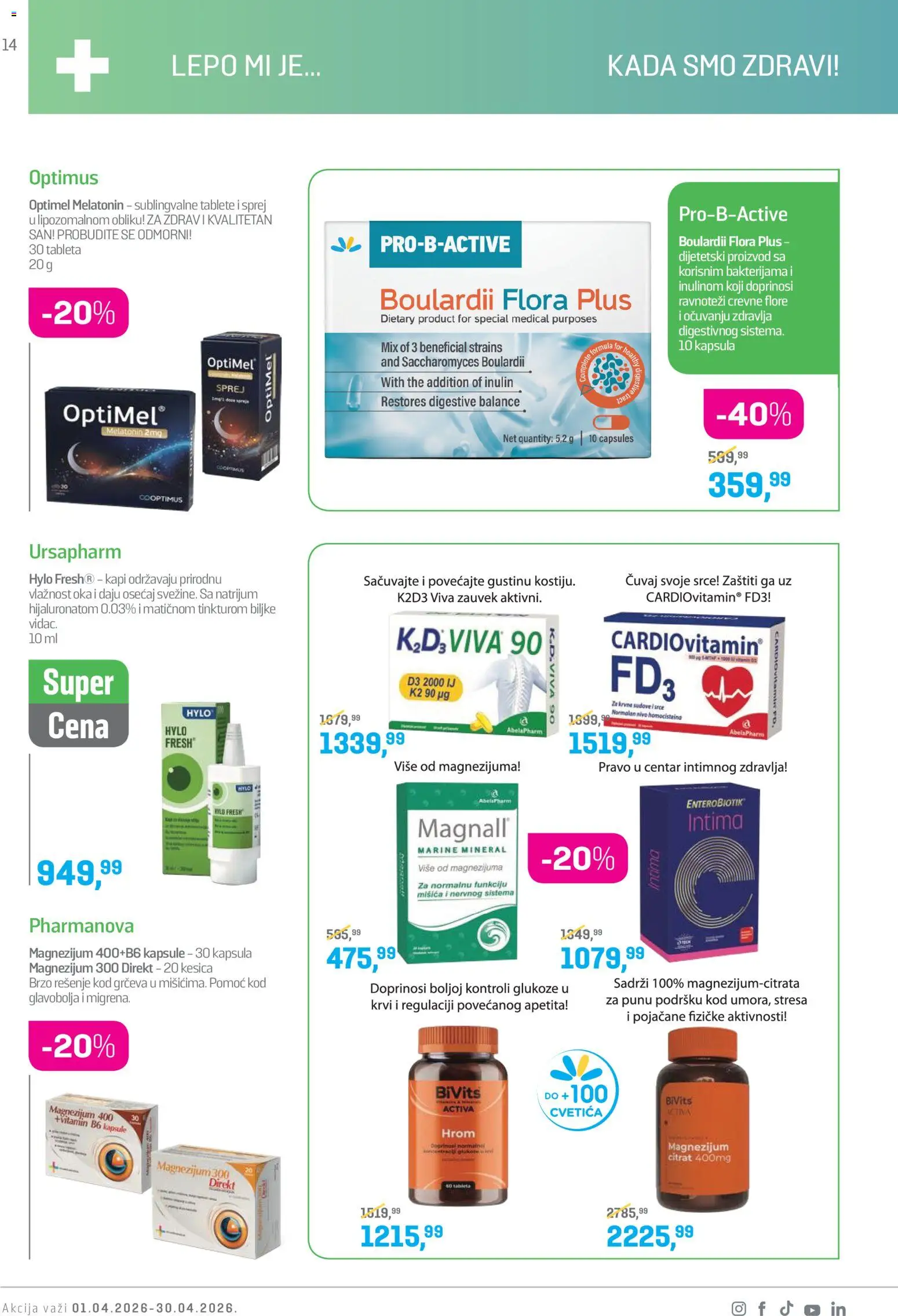 Lilly drogerie katalog - važi od 01.04.2026 | Strana: 14 | Proizvode: Kapsule