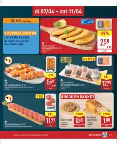 Aldi folder week 15 - Voorbeeld van een folder van Aldi, geldig van 07.04.2026 | Pagina: 5 | Producten: Zalm, Broodje, Ui, Brood