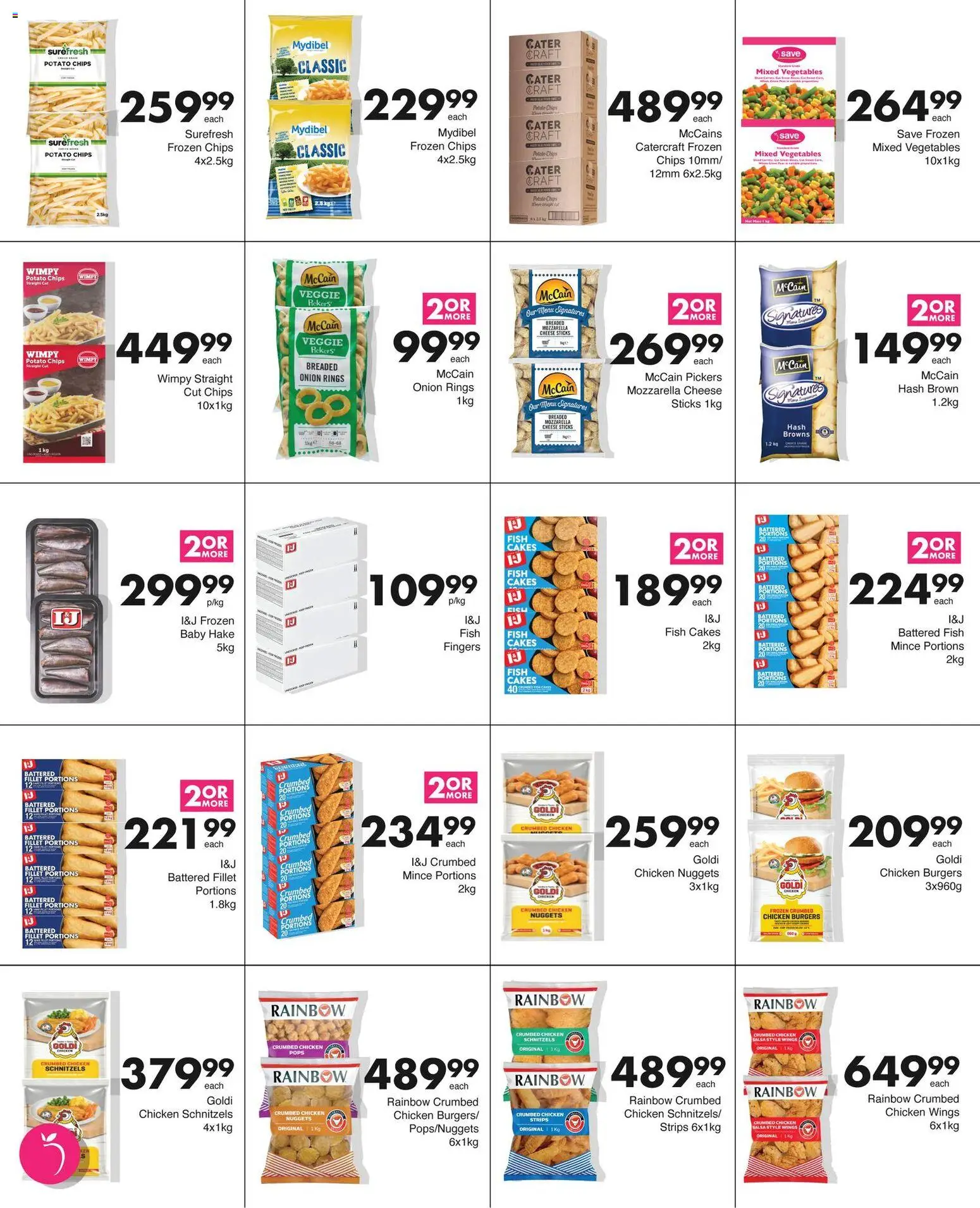 New Save catalogue – valid from 23.03.2026 | Page: 3 | Products: Cheese, Chicken, Chips, Vegetables