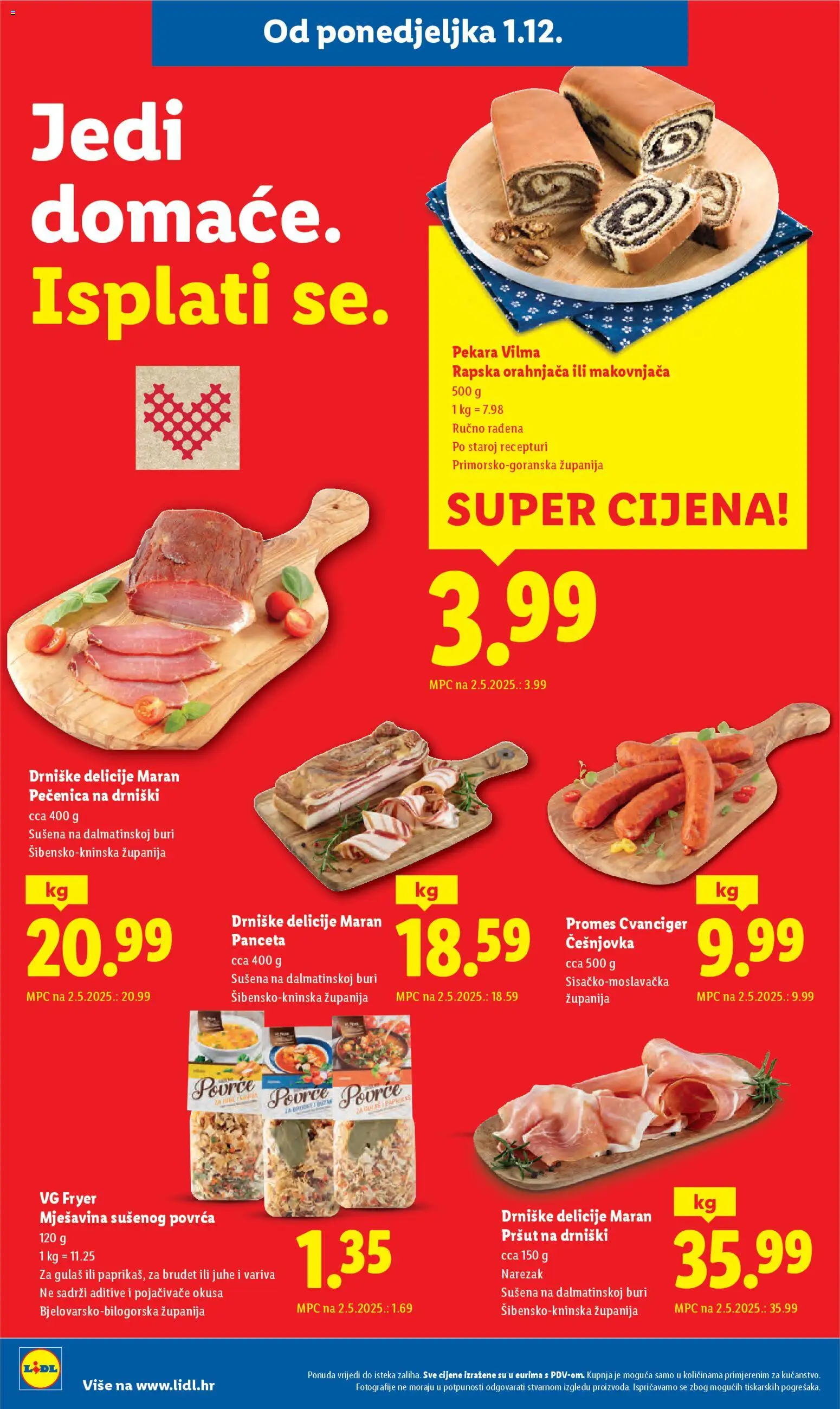 Lidl katalog | vrijedi od 01.12.2025 | Stranica: 24 | Proizvodi: Pekara, Pršut, Narezak, Panceta