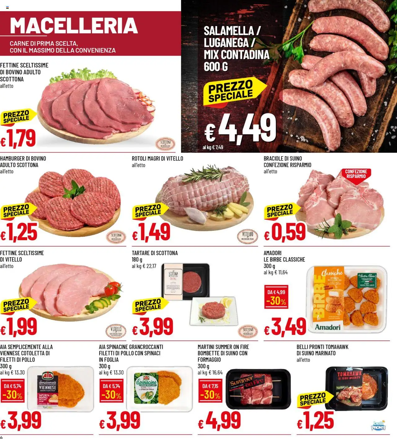 Volantino Galassia del 12.06.2025 | Pagina: 6 | Prodotti: Bovino, Salamella, Pollo, Suino