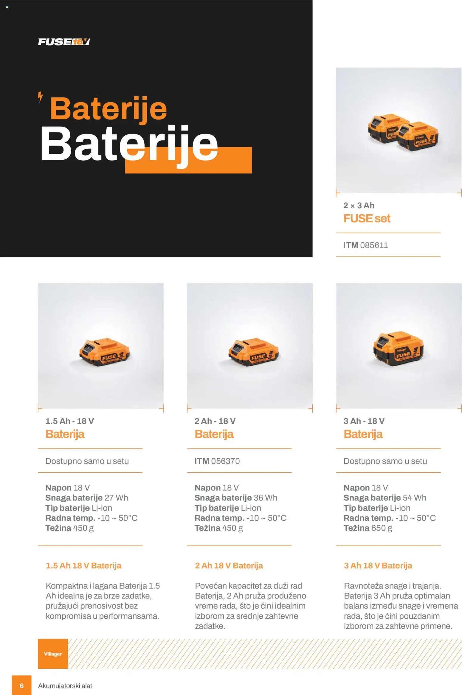 Villager katalog - važi od 24.02.2026 | Strana: 6 | Proizvode: Sto, Baterija, Baterije