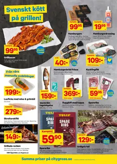 City Gross erbjudanden - Förhandsvisning av reklamblad från butik City Gross aktuell från 13.04.2026 | Sida: 2 | Produkter: Grill, Kycklingfile, Hamburgerbröd, Kappa