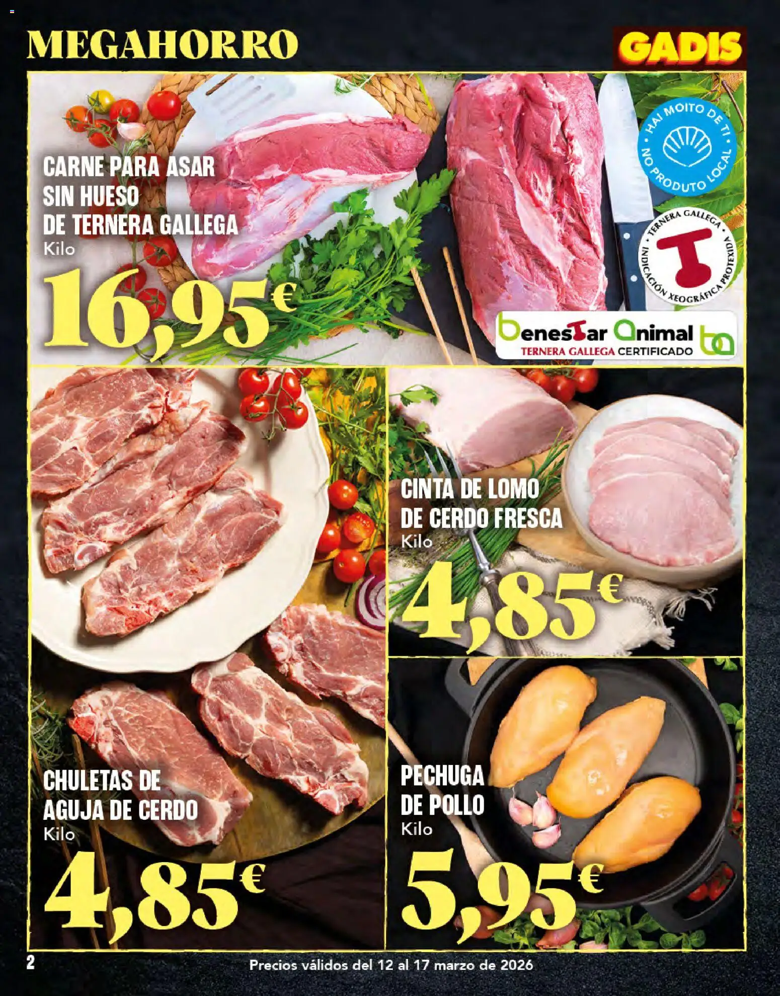 Gadis folleto │ válido desde el 12.03.2026 | Página: 2 | Productos: Cerdo