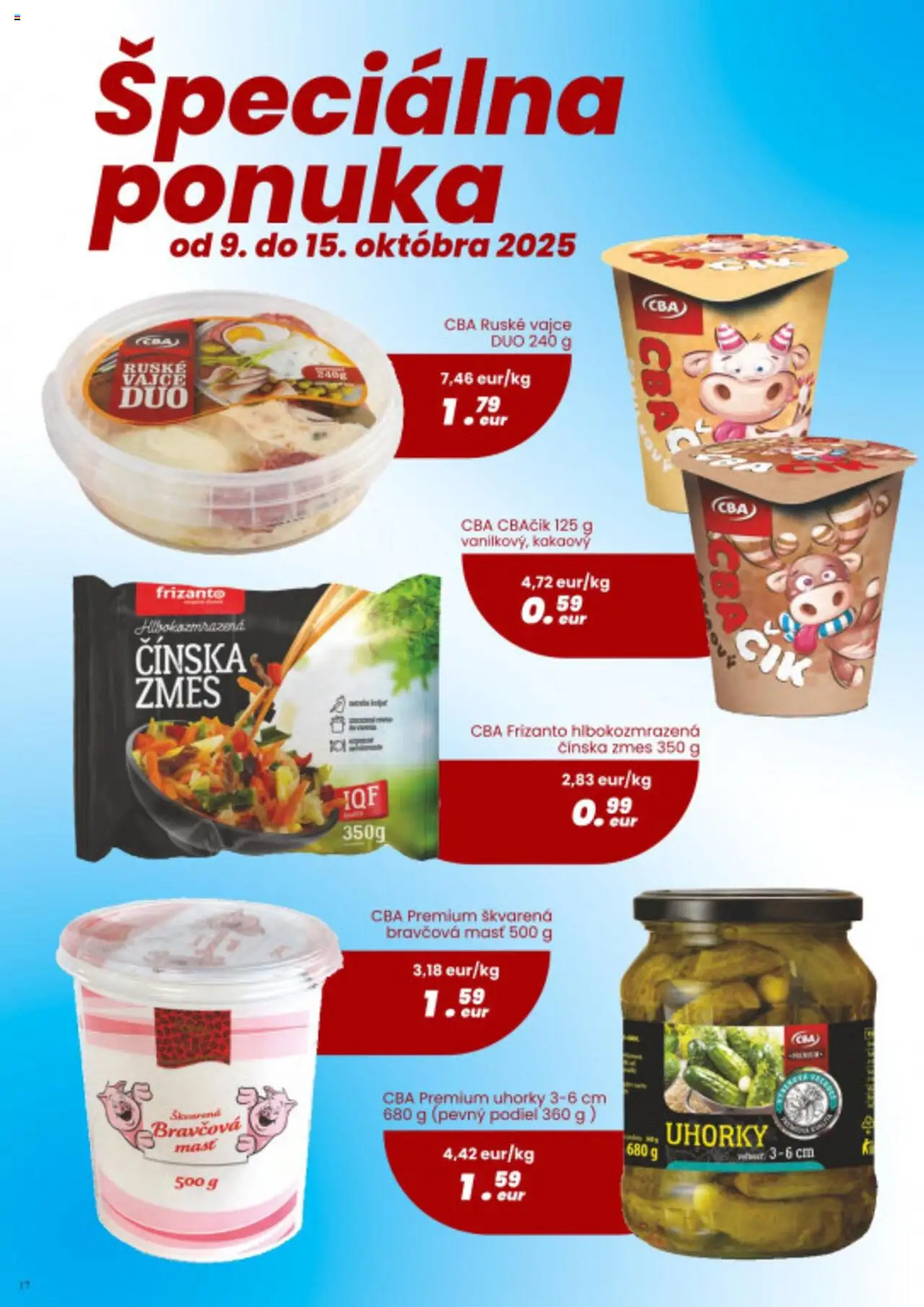 Nové CBA Verex akcie – leták je platný od 02.10.2025 | Strana: 17 | Produkty: Uhorky