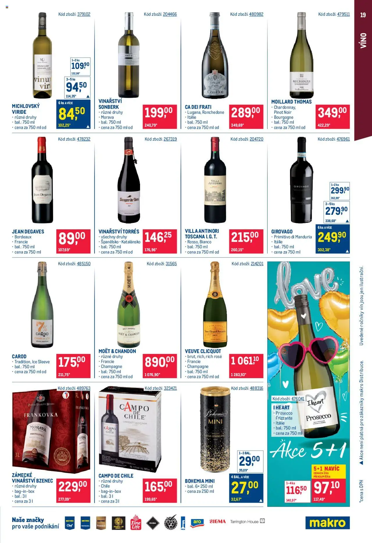 Makro leták - Gastronomie od 04.06.2025 | Strana: 19 | Produkty: Prosecco, Víno, Frizzante, Moët