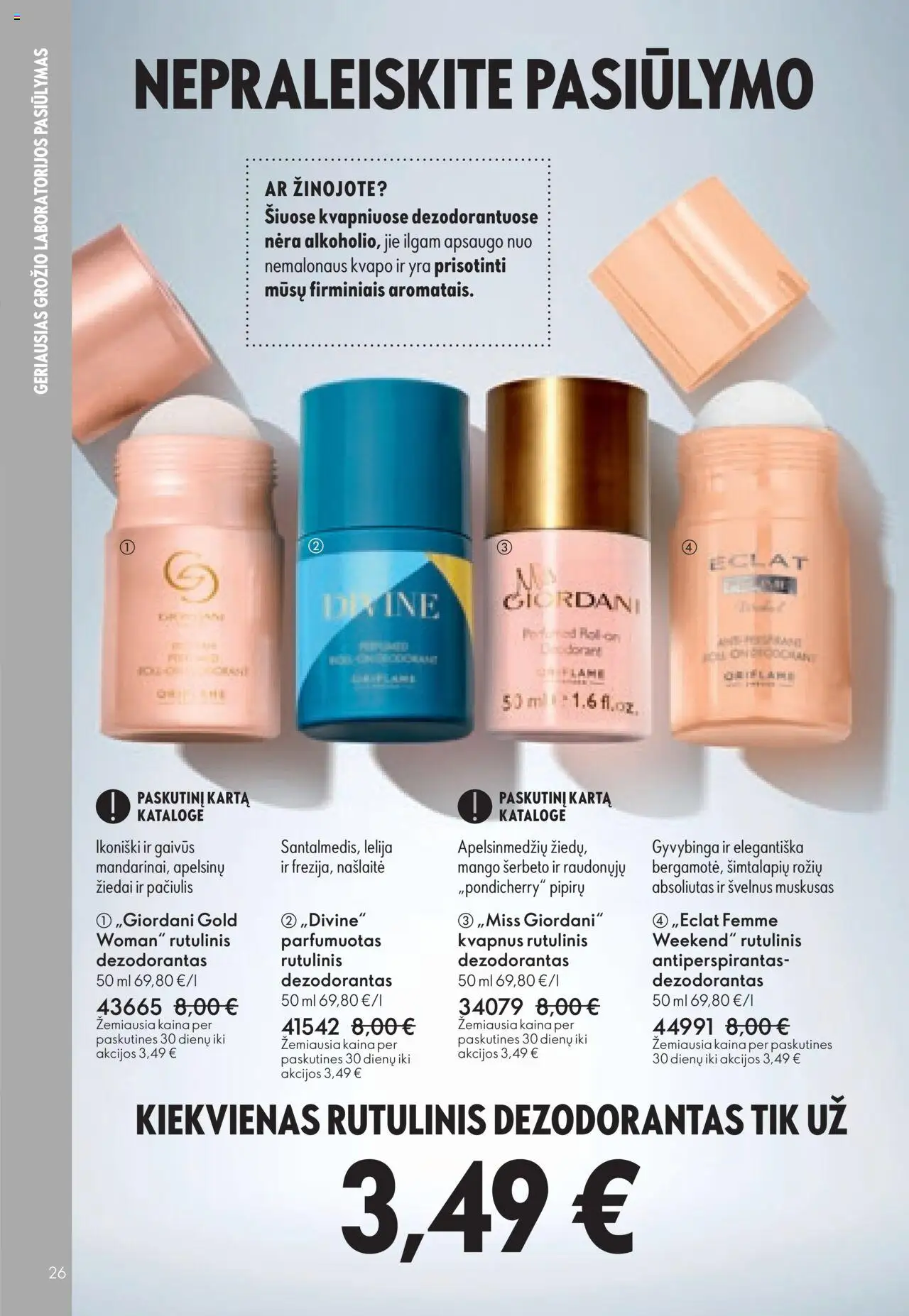 Oriflame akcijos nuo 14.09.2025 | Puslapis: 26 | Prekių: Rutulinis dezodorantas, Dezodorantas, Antiperspirantas