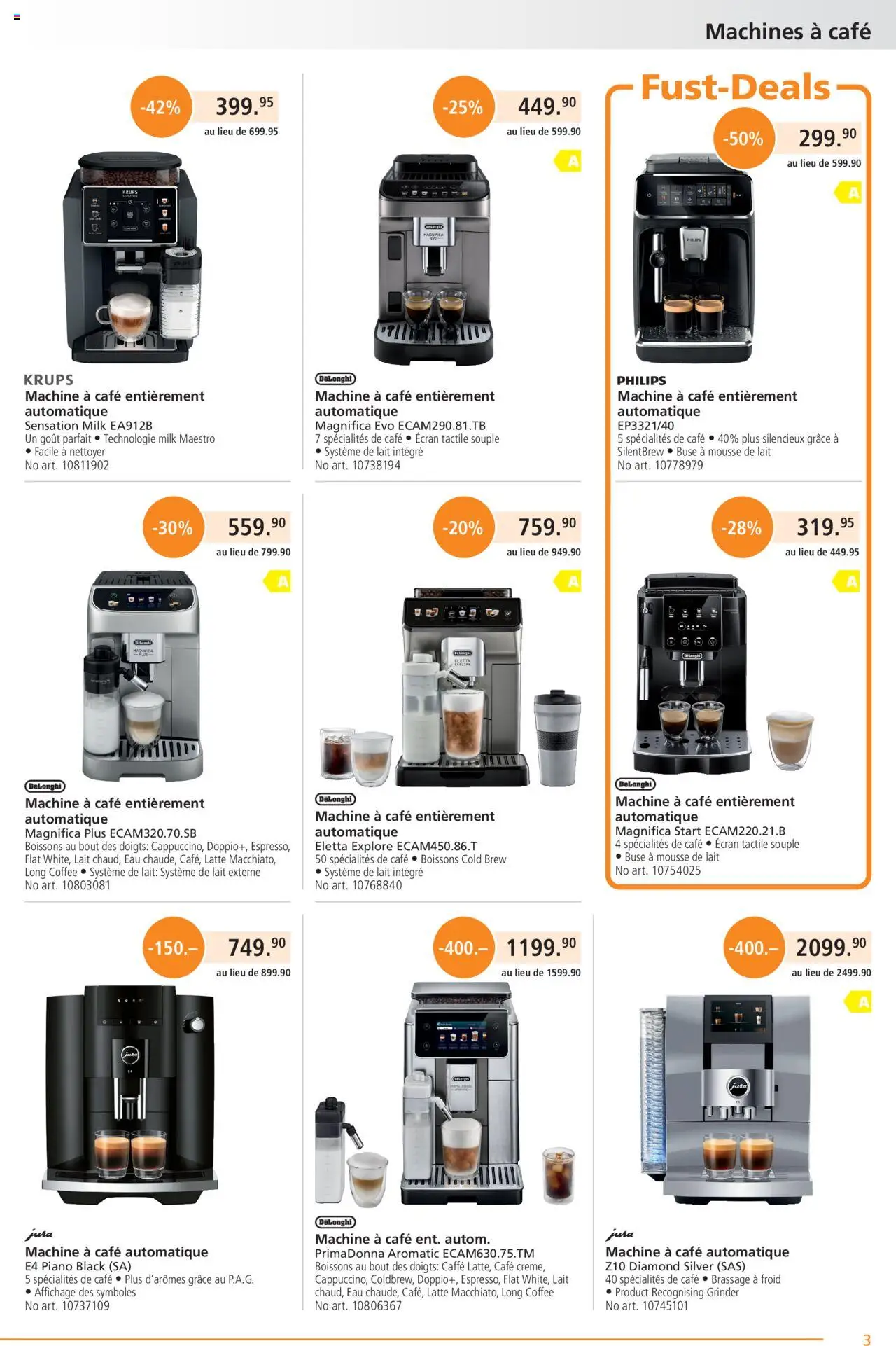 Fust Aktionen FR – gültig ab 20.10.2025 | Seite: 3 | Produkte: Jura, Krups, Philips