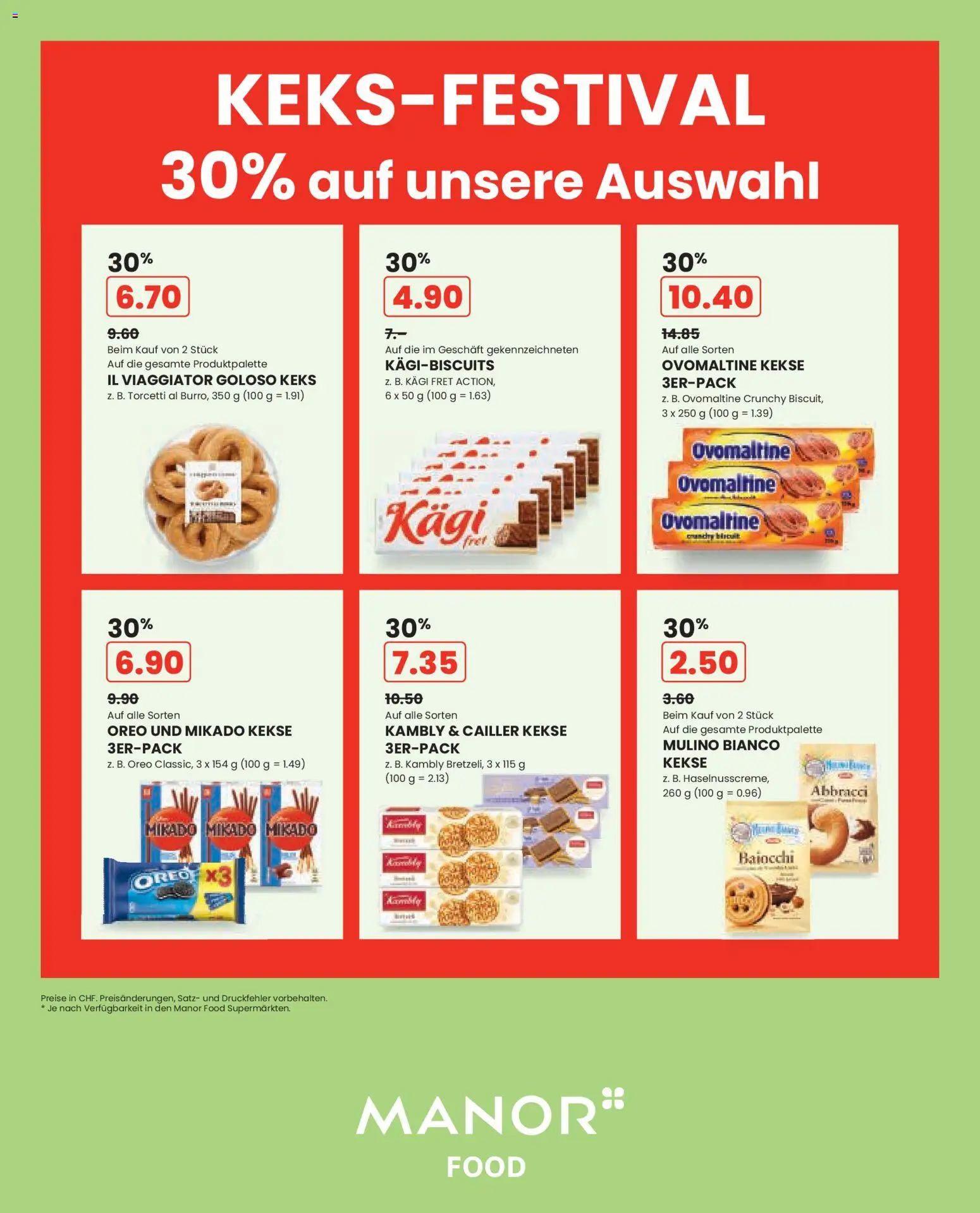 Manor aktionen – gültig ab 14.04.2026 | Seite: 8 | Produkte: Kekse