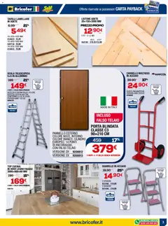 Anteprima del volantino Bricofer volantino valido a partire dal 05.03.2026 | Pagina: 3 | Prodotti: Portafoglio, Top, Carrello, Scala