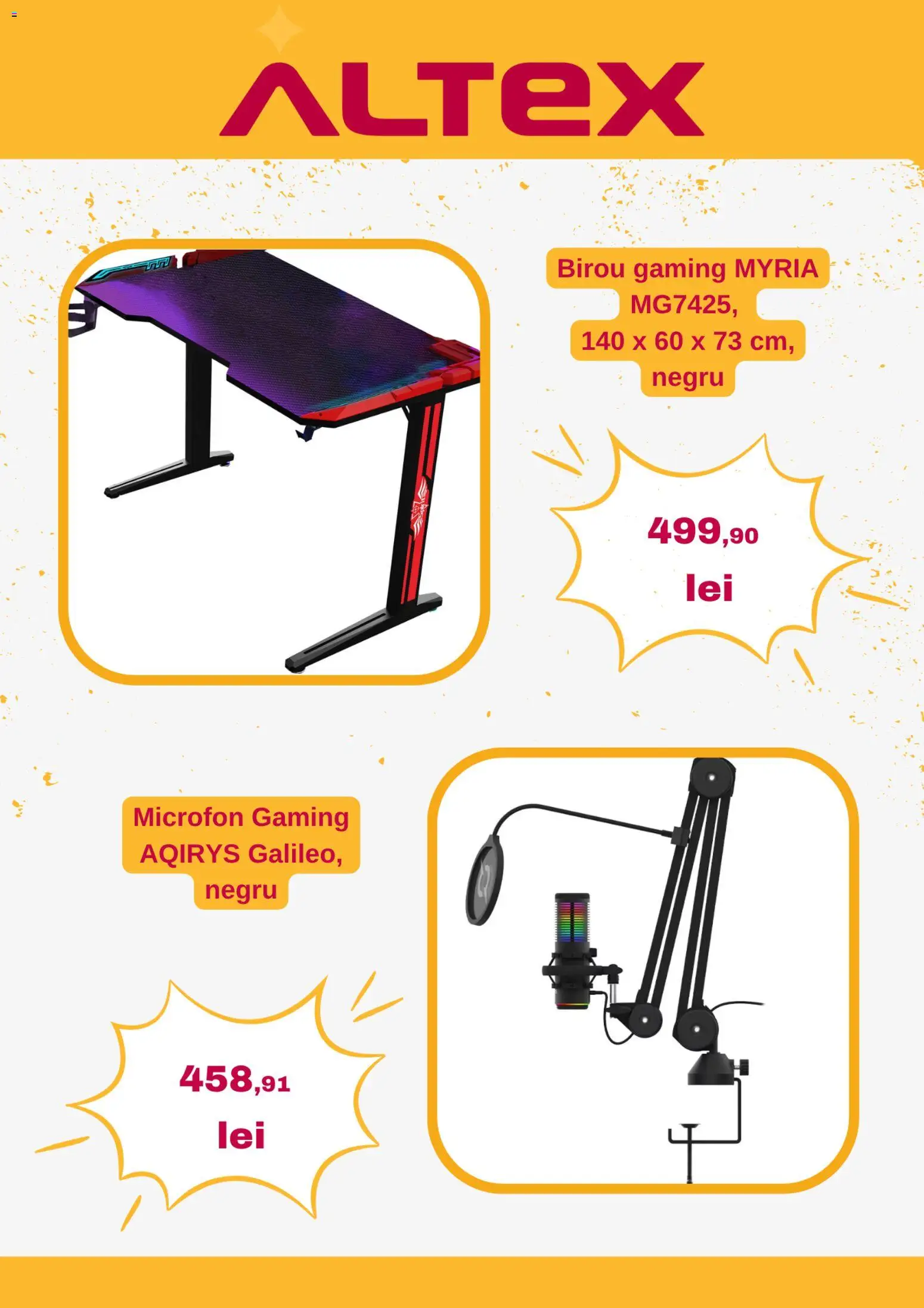 Noul catalog Altex – valabil de la 23.10.2025 | Pagină: 4 | Produse: Microfon, Çikolatalı gofret
