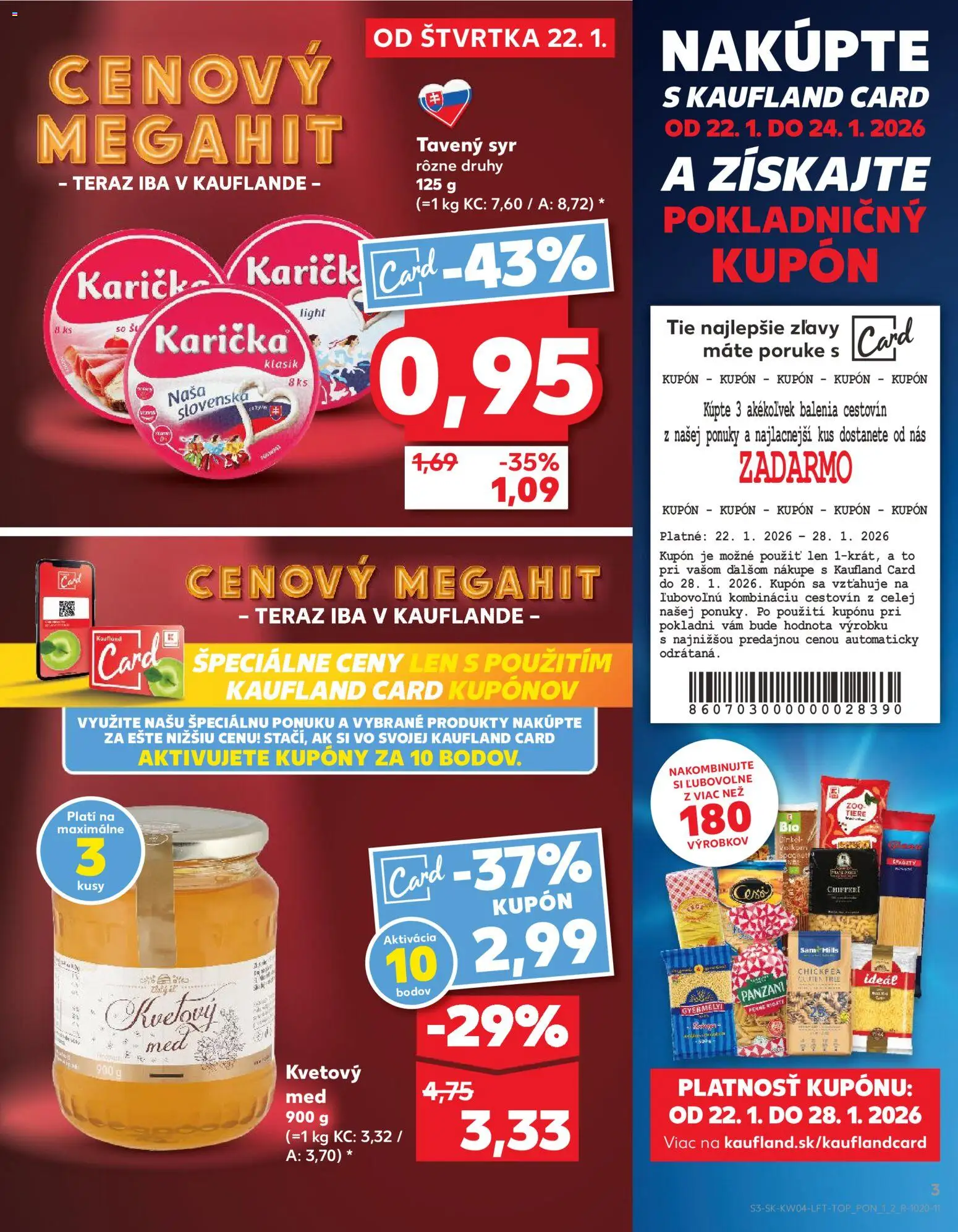 Nové Kaufland akcie – leták je platný od 22.01.2026 | Strana: 3