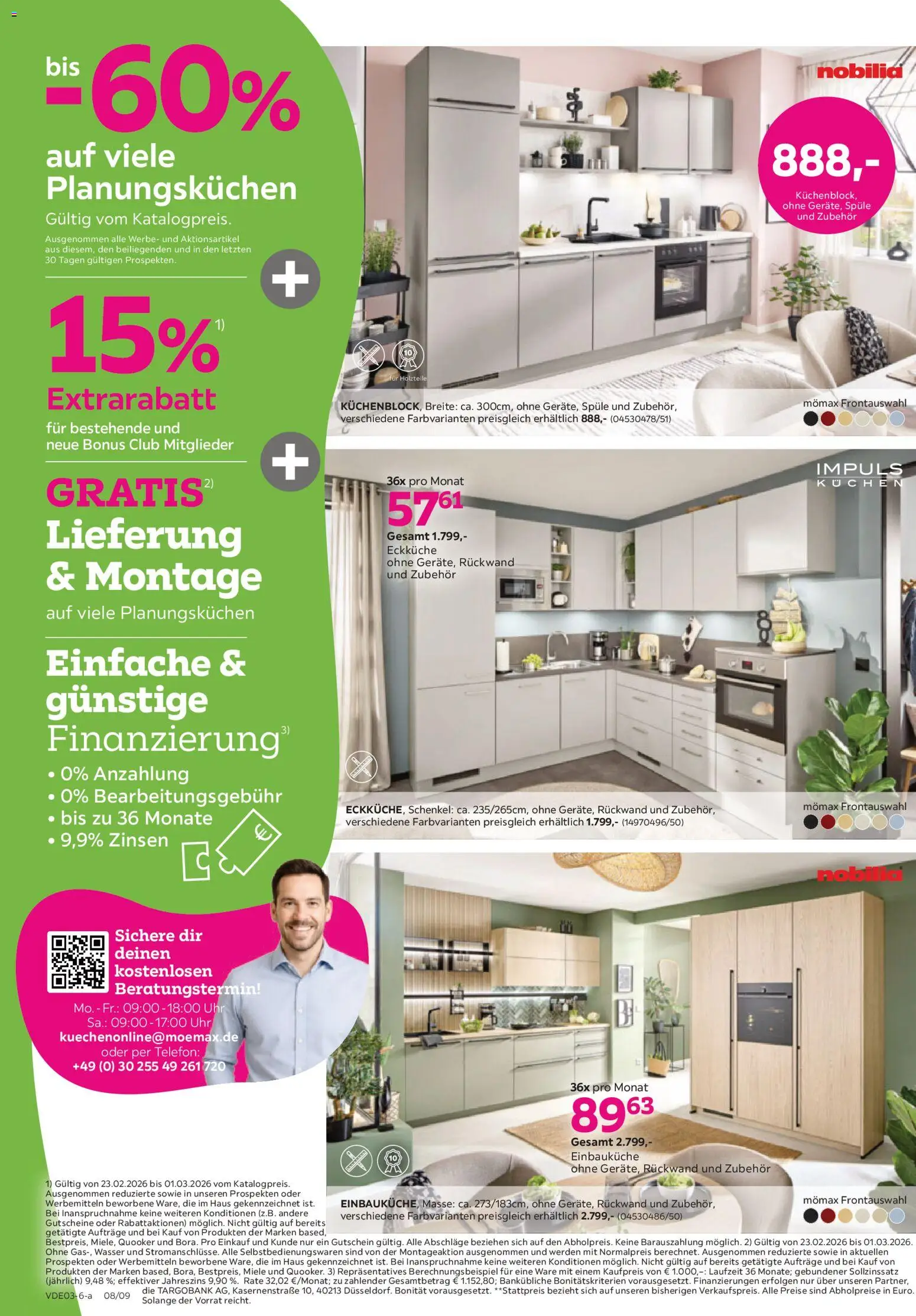 Mömax Prospekt 	 – gültig ab 23.02.2026 | Seite: 8 | Produkte: Miele, Einbauküche, Wasser, Kuchen