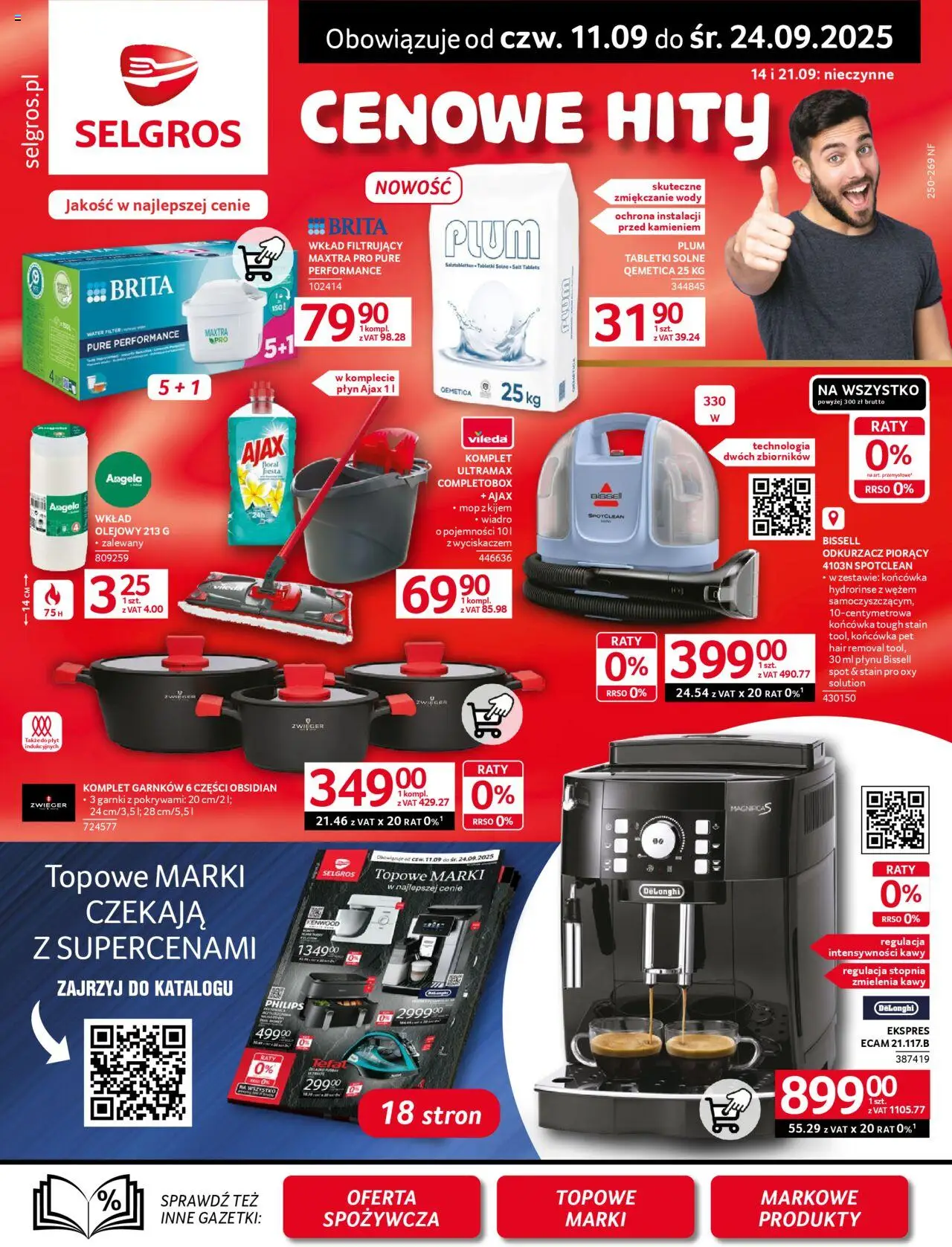 Selgros cash&carry Gazetka - Oferta przemysłowa od 11.09.2025 | Strona: 3 | Produkty: Odkurzacz, Komplet garnków, Vileda, Tefal