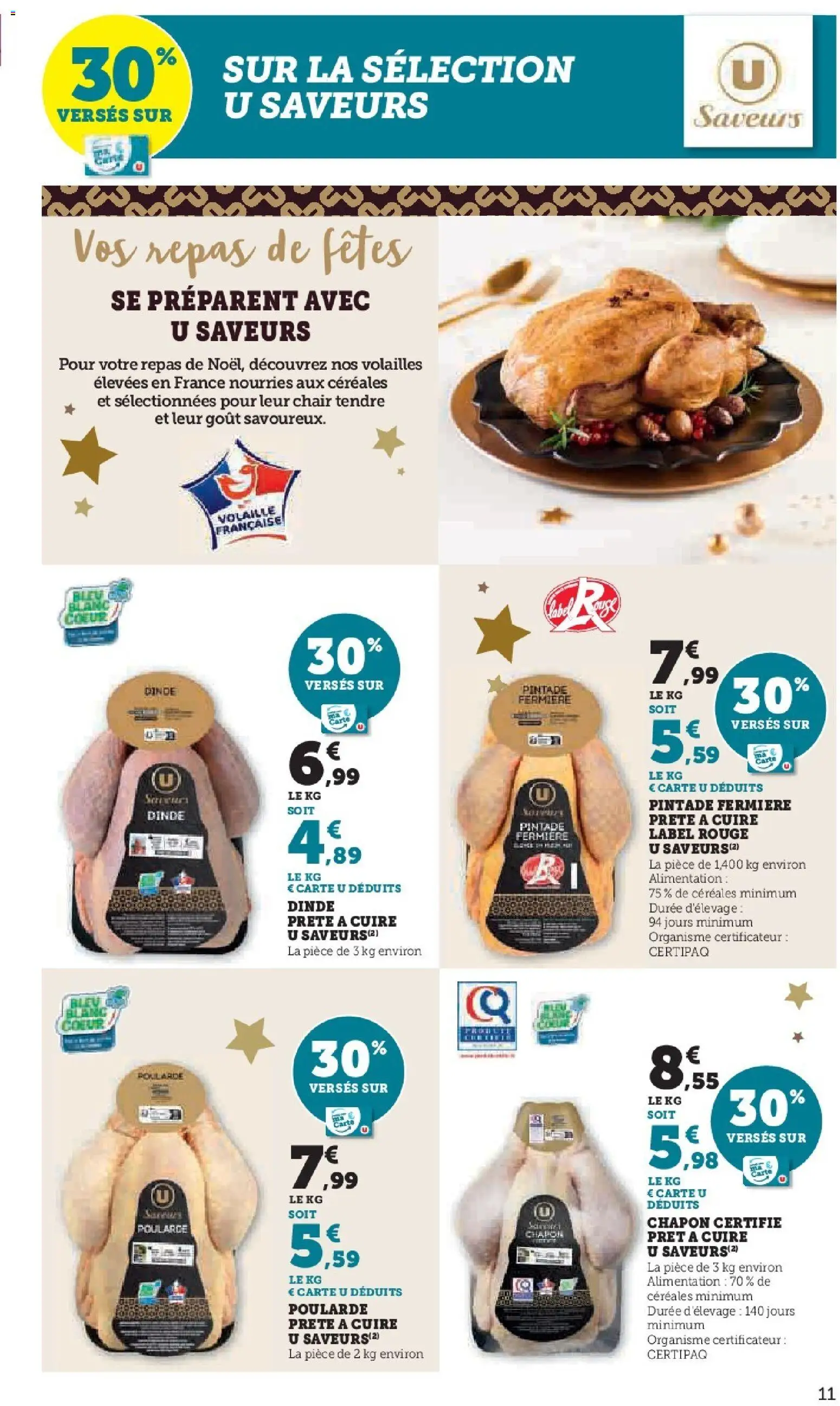 {H1} | Page: 11 | Produits: Chapon, Volaille, Pintade, Céréales