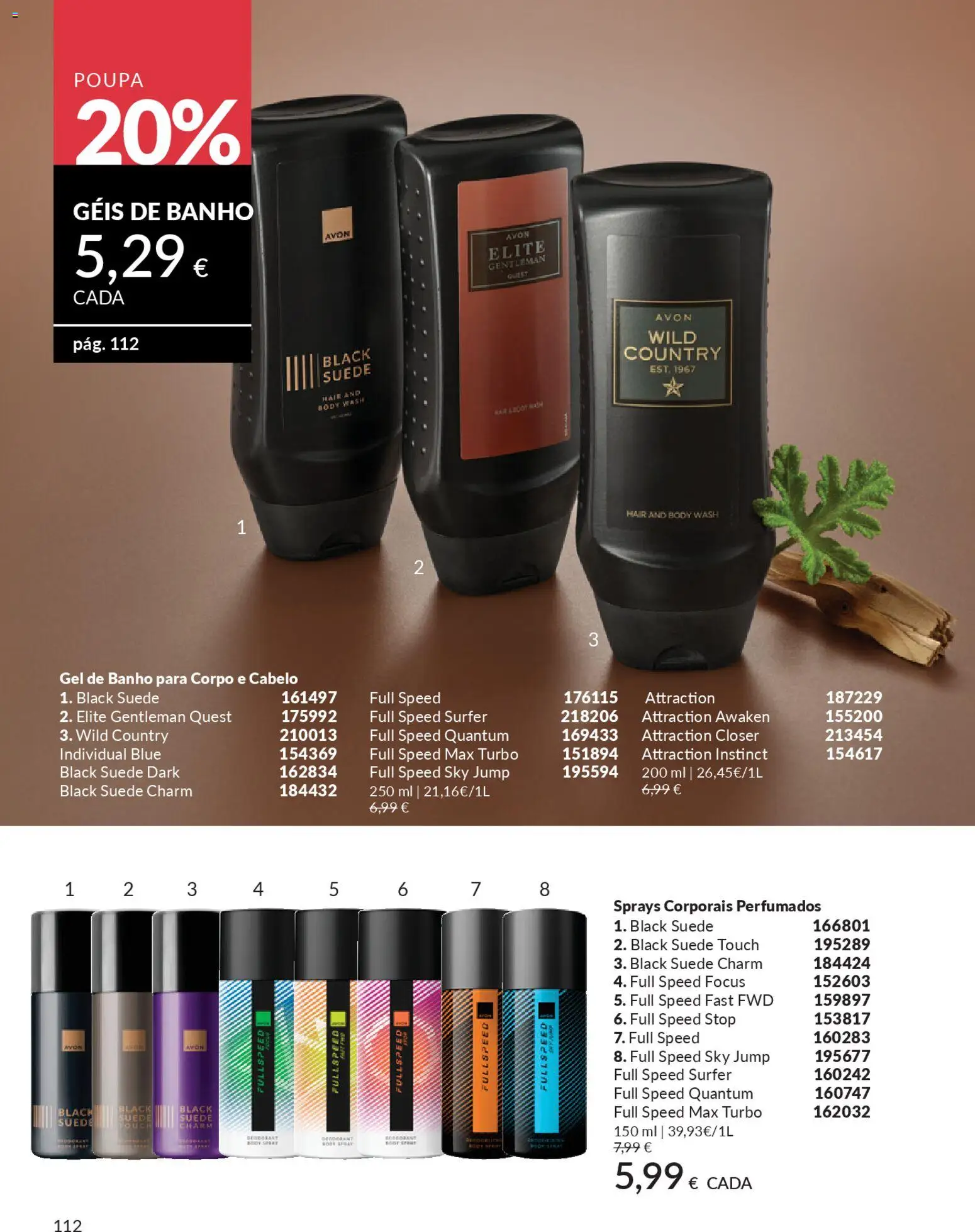 Catálogo Avon Campanha 1 │ válido de 01.01.2026 | Página: 112 | Produtos: Gel de banho, Banho