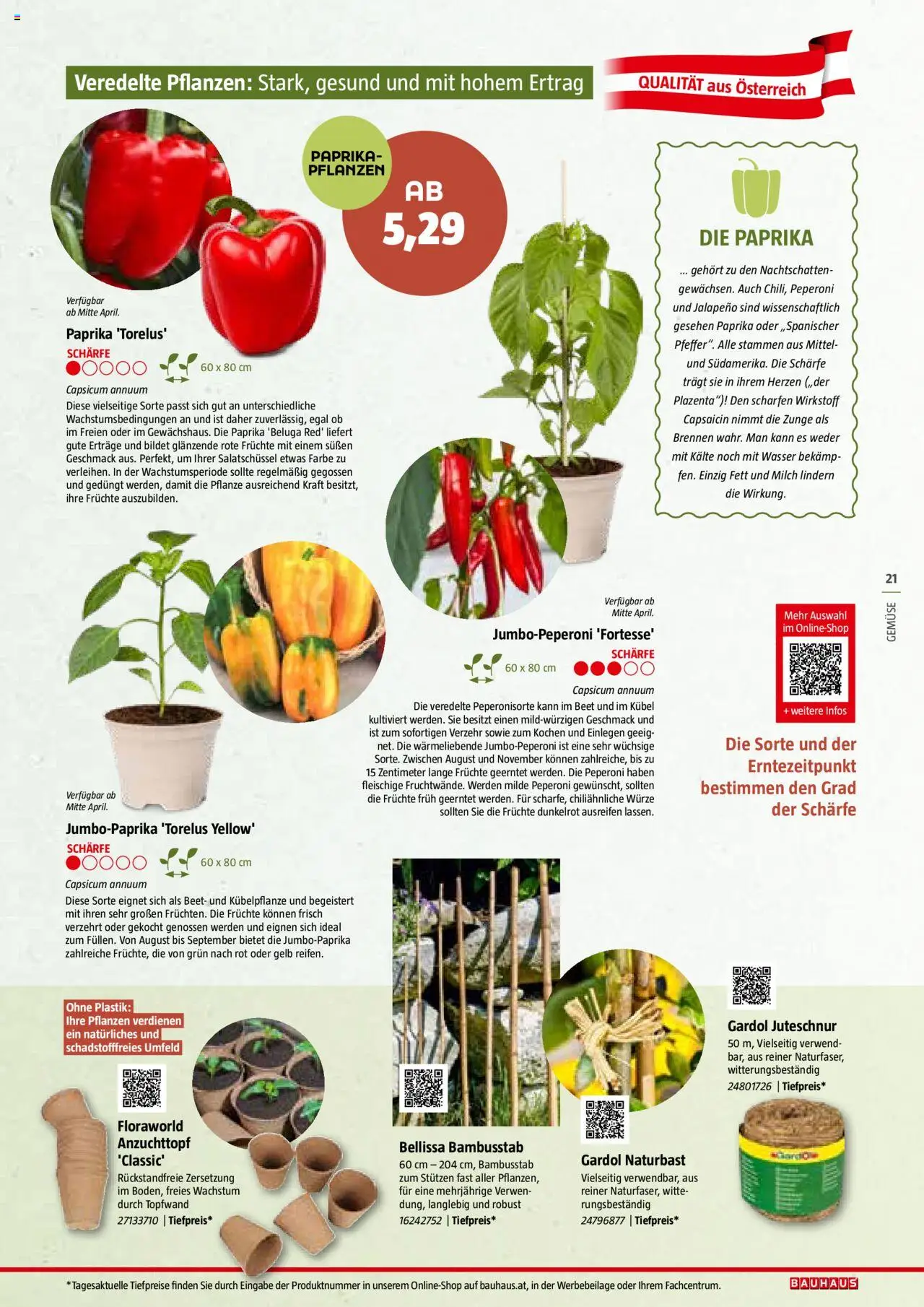 Bauhaus Reiche Ernte Magazin 2025 gültig ab 01.07.2025 | Seite: 21 | Produkte: Wasser, Gemüse, Milch